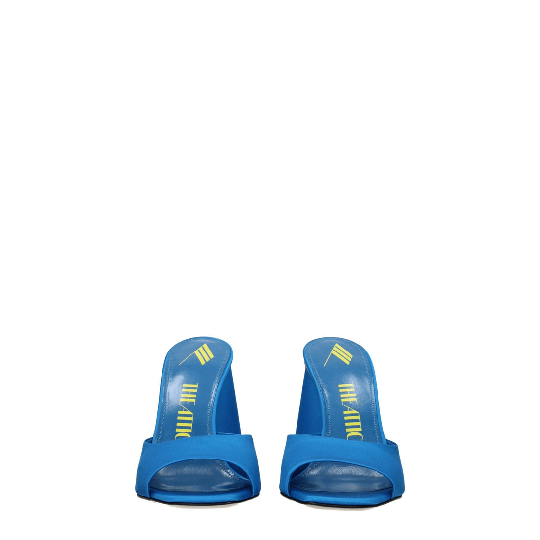 The Attico Light Blue Satin Platform Sandals