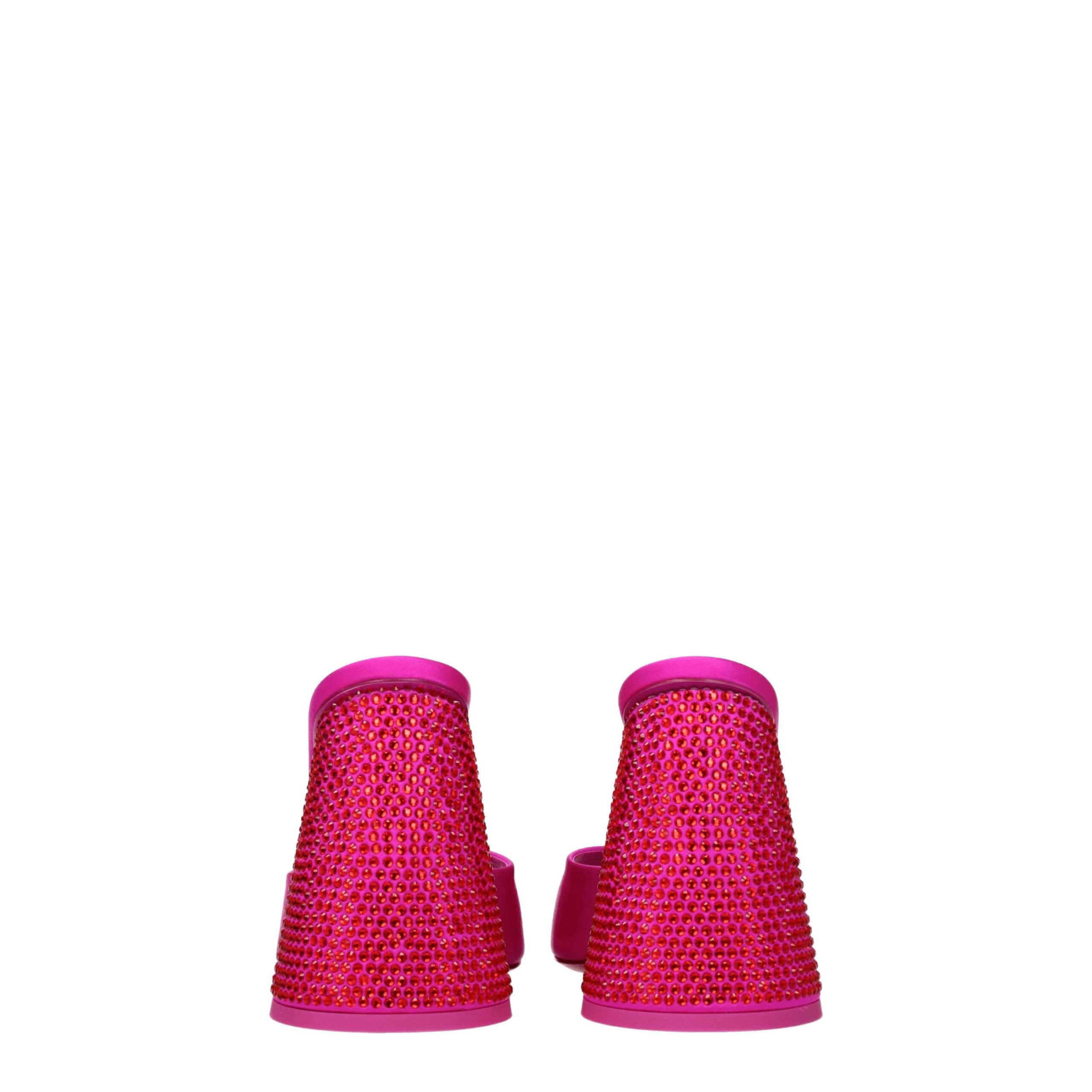 The Attico Pink Satin Platform Sandals