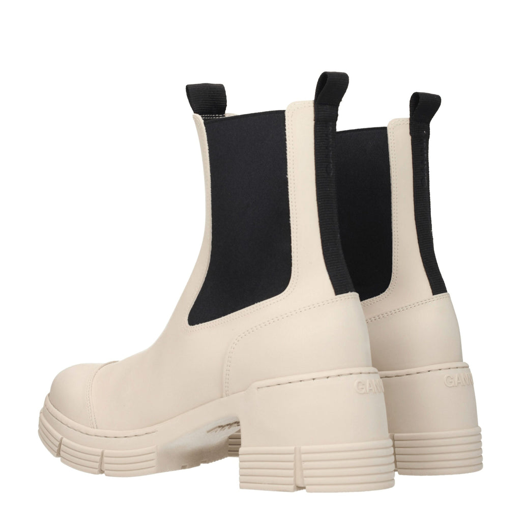Ganni Gray Cotton Ankle