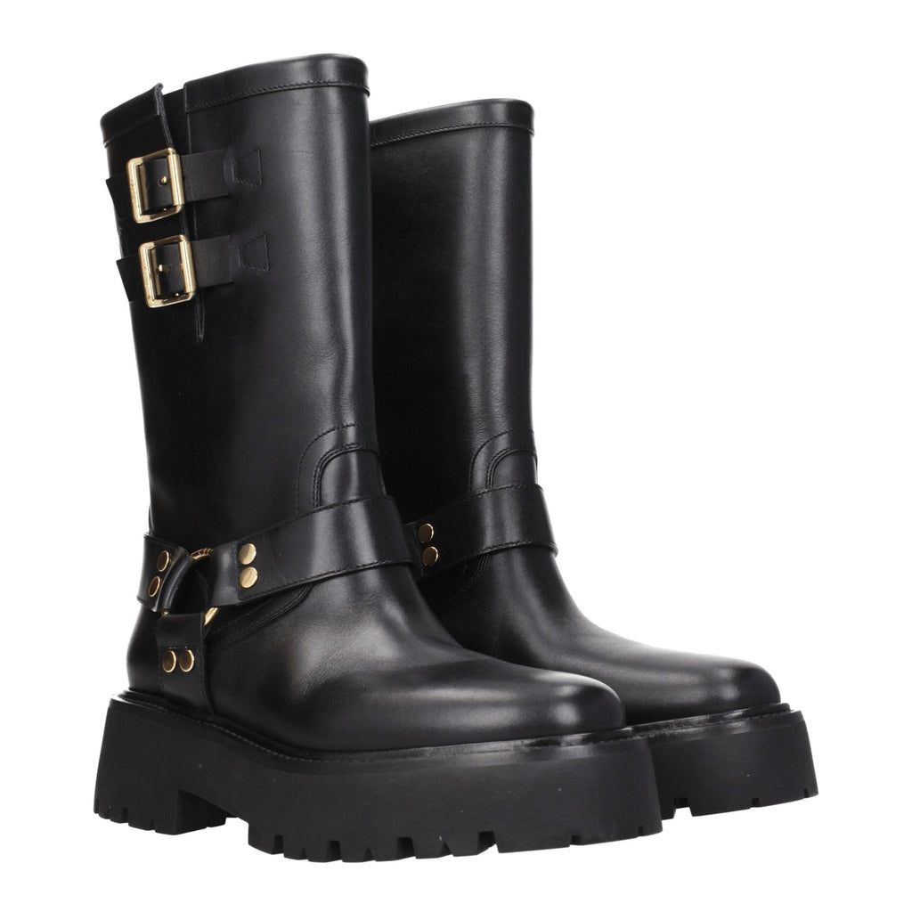 Celine Gold Leather Ankle
