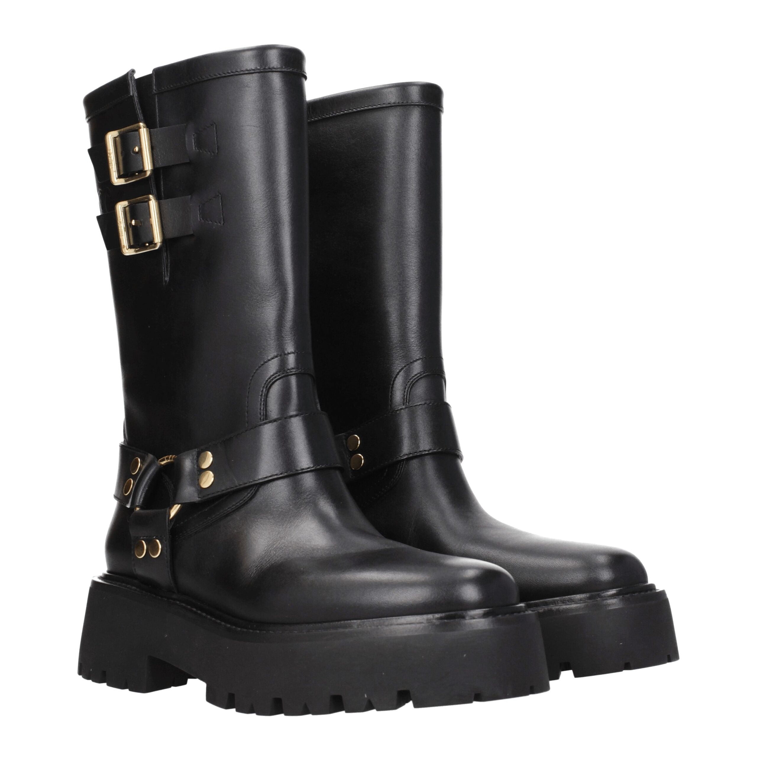 Celine Gold Leather Ankle