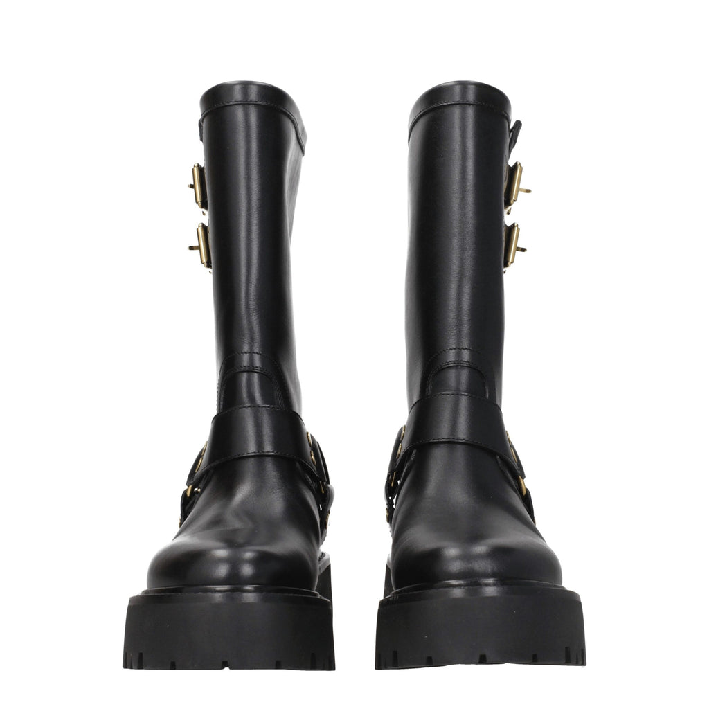 Celine Gold Leather Ankle