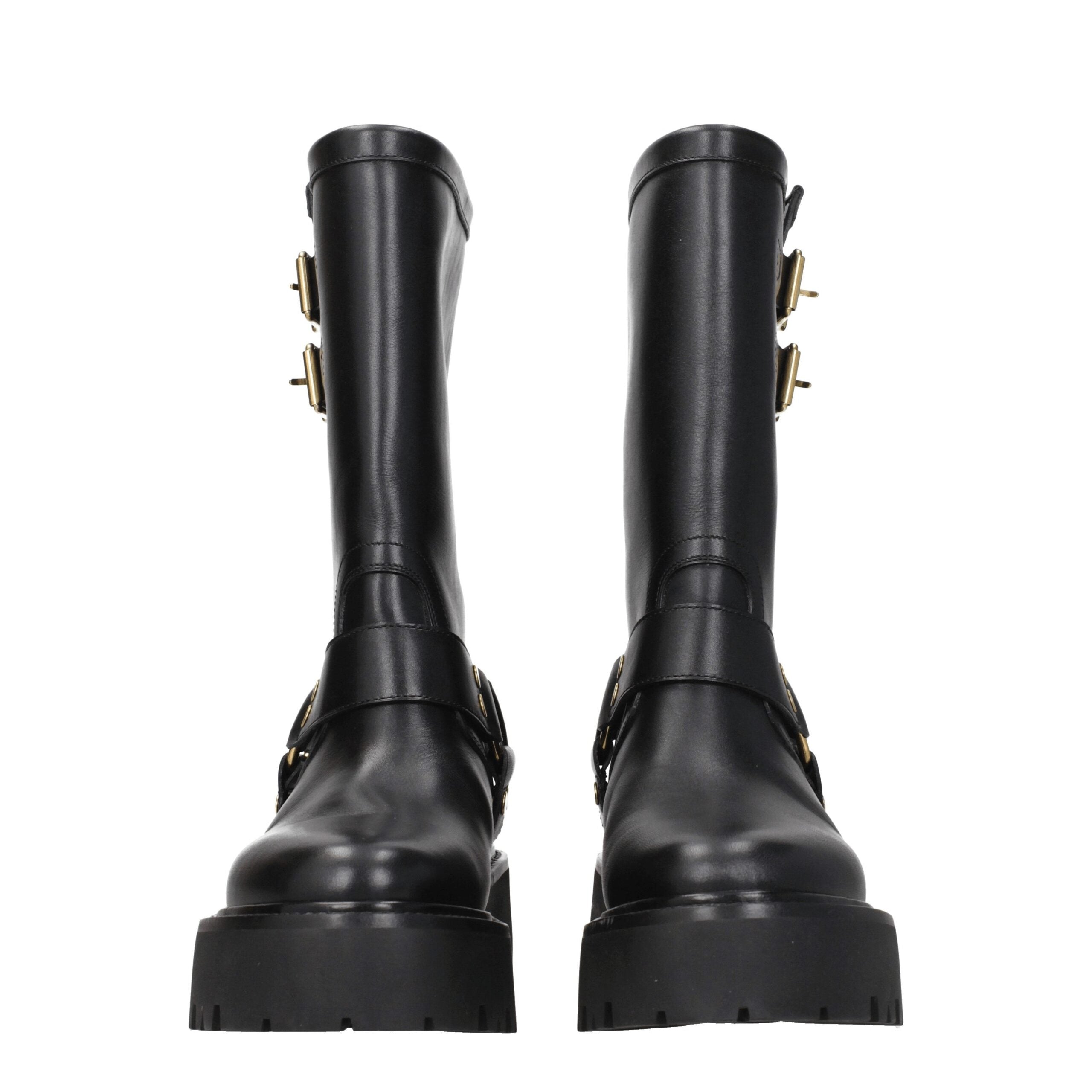 Celine Gold Leather Ankle