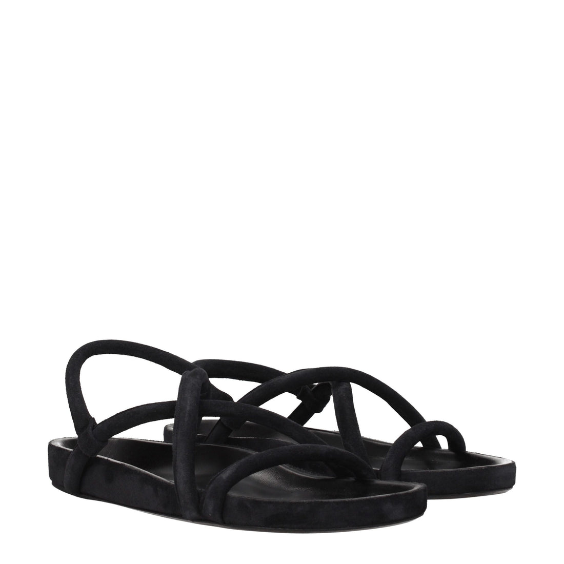 Isabel Marant Black Leather Flat Sandals