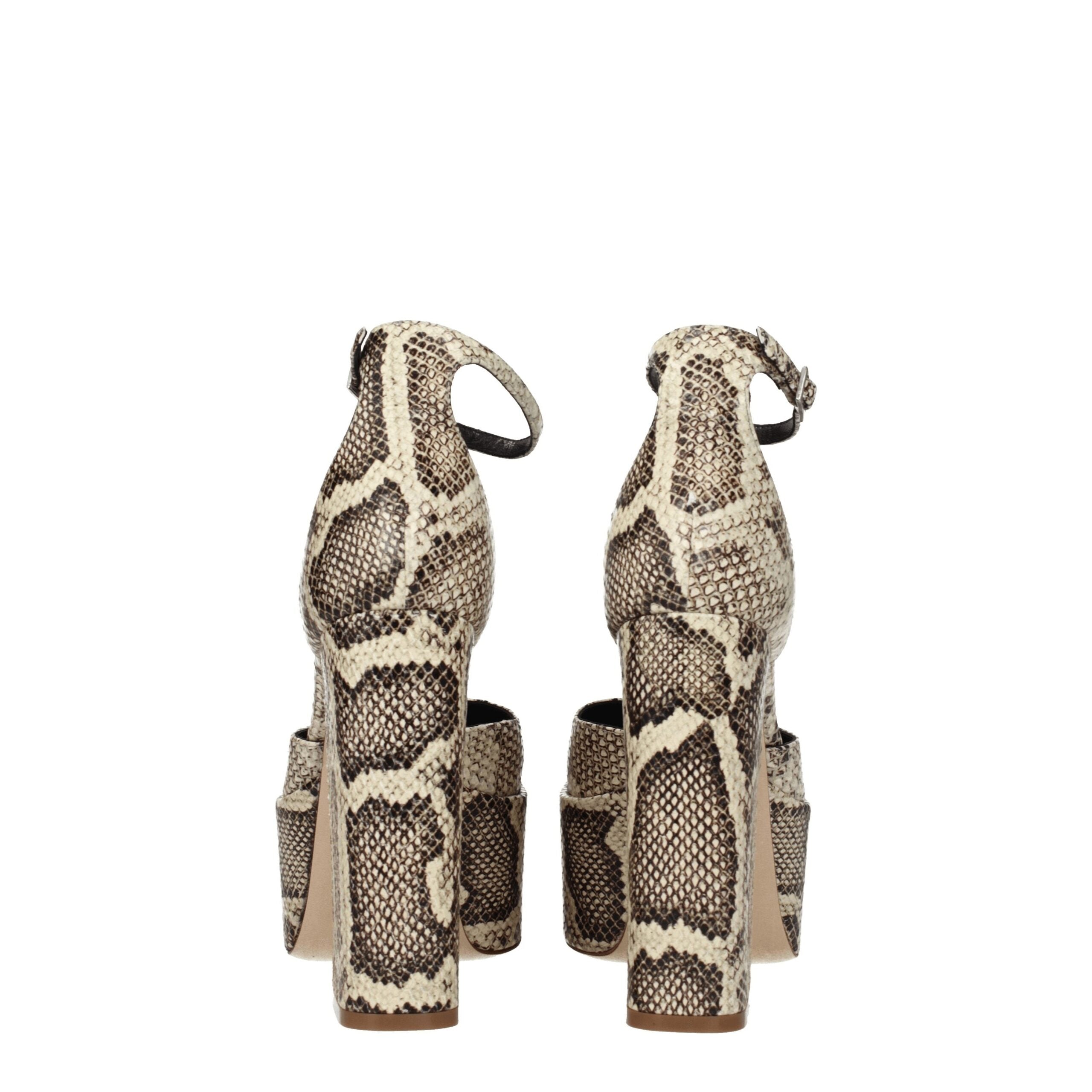 Paris Texas Beige Leather Sandal