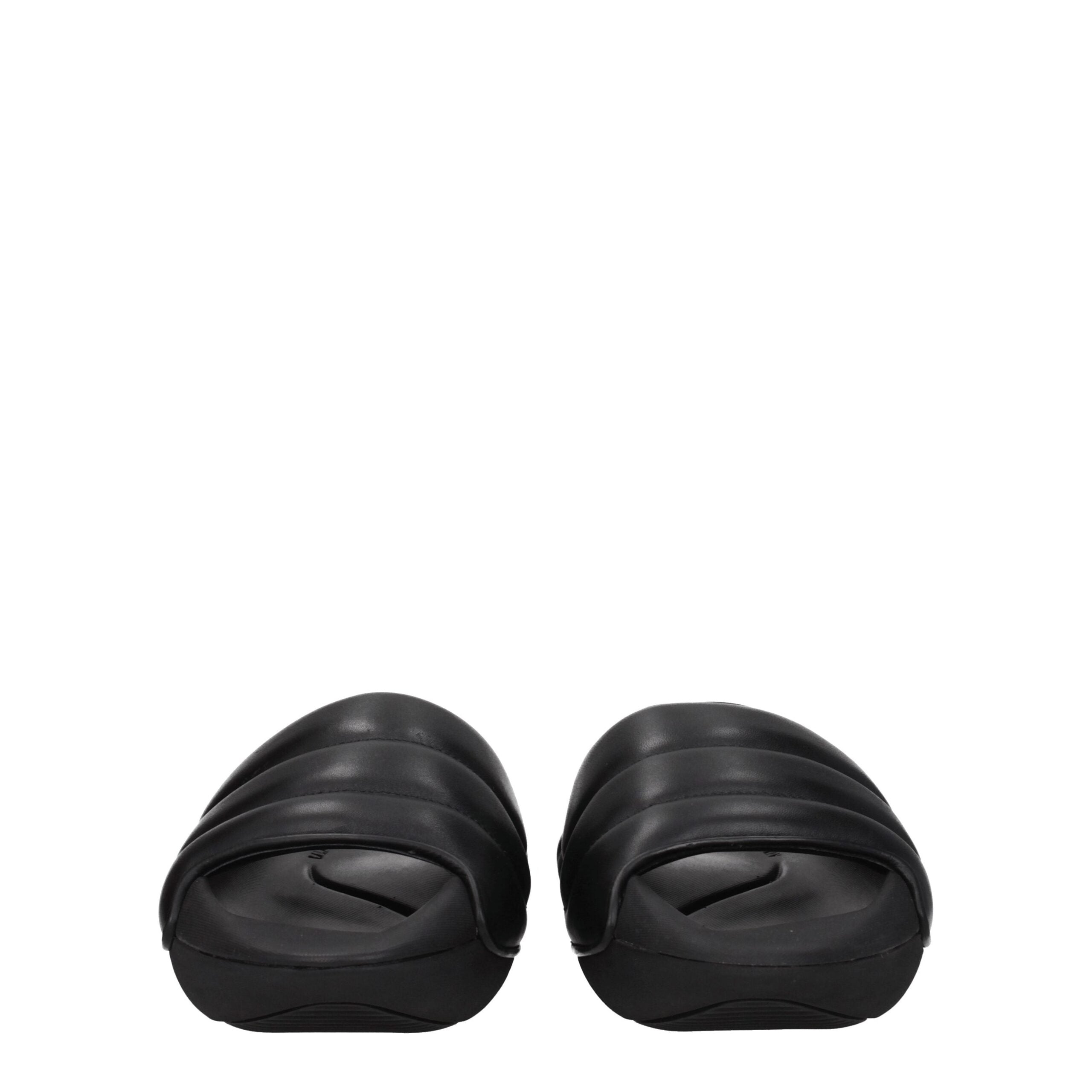 Balmain Black Leather Slipper