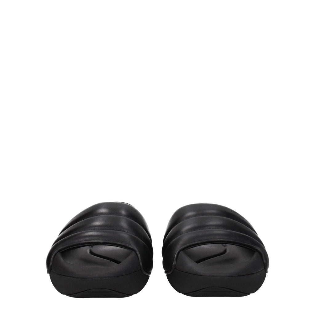 Balmain Black Leather Slipper