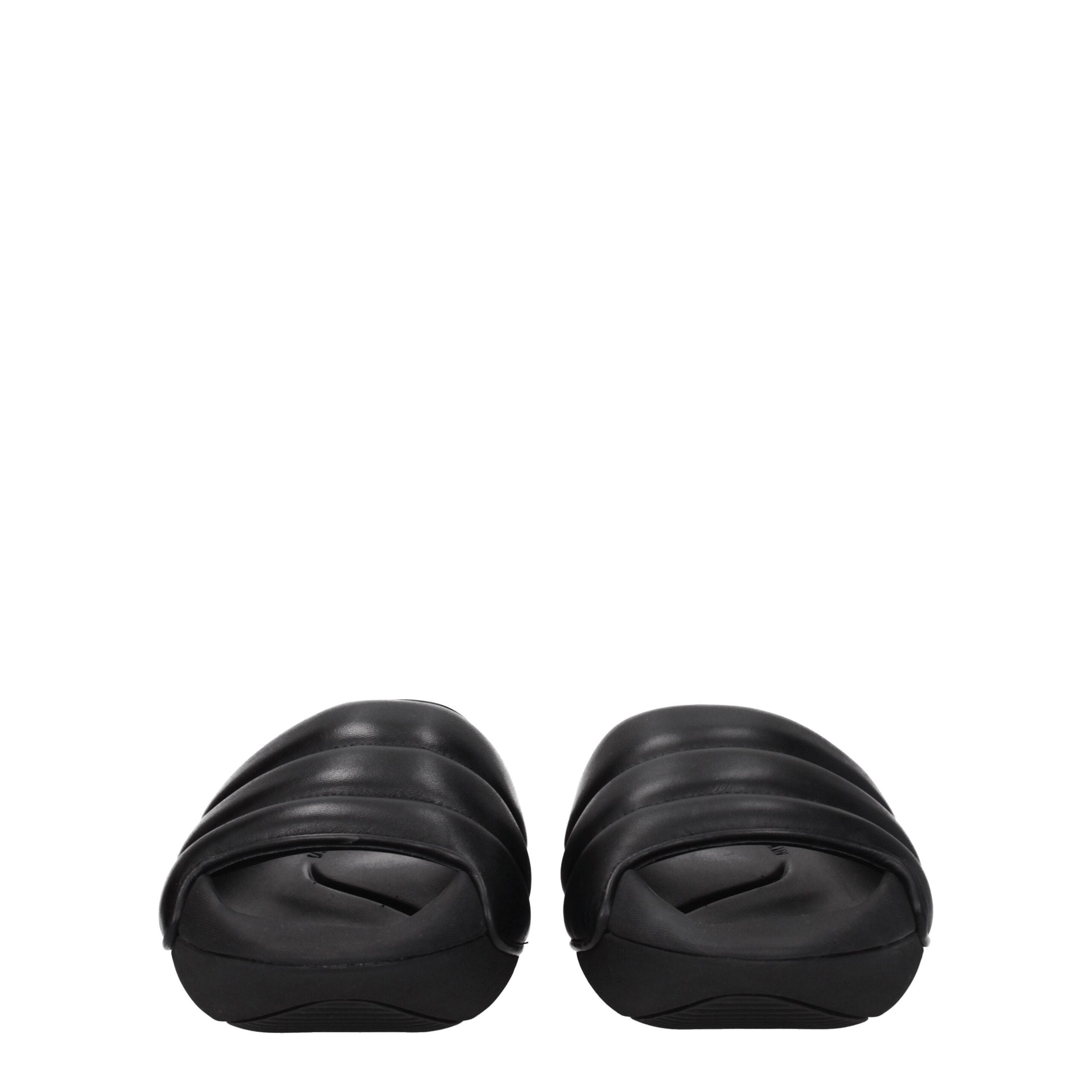 Balmain Black Leather Slipper