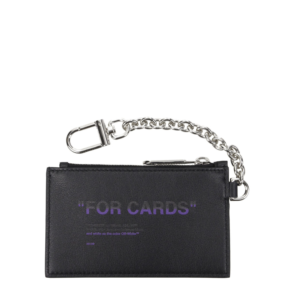 Off-White Black Leather Wallet