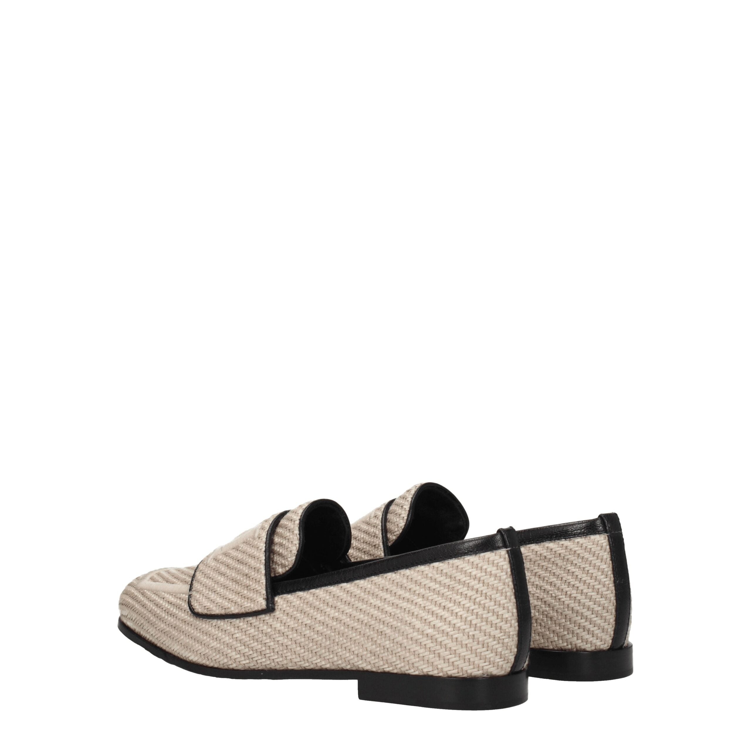 Max Mara Beige Fabric Loafer