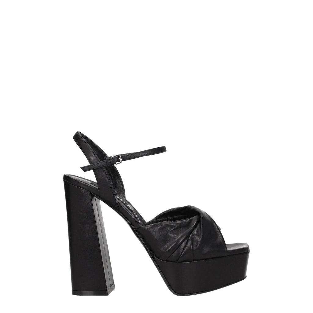 Sergio Rossi Black Leather Sandal