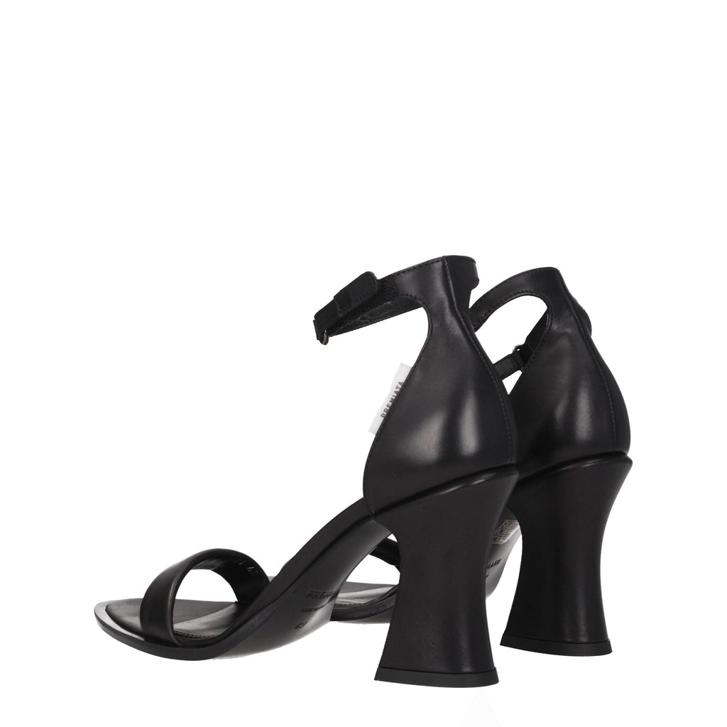 Premiata Black Leather Sandal