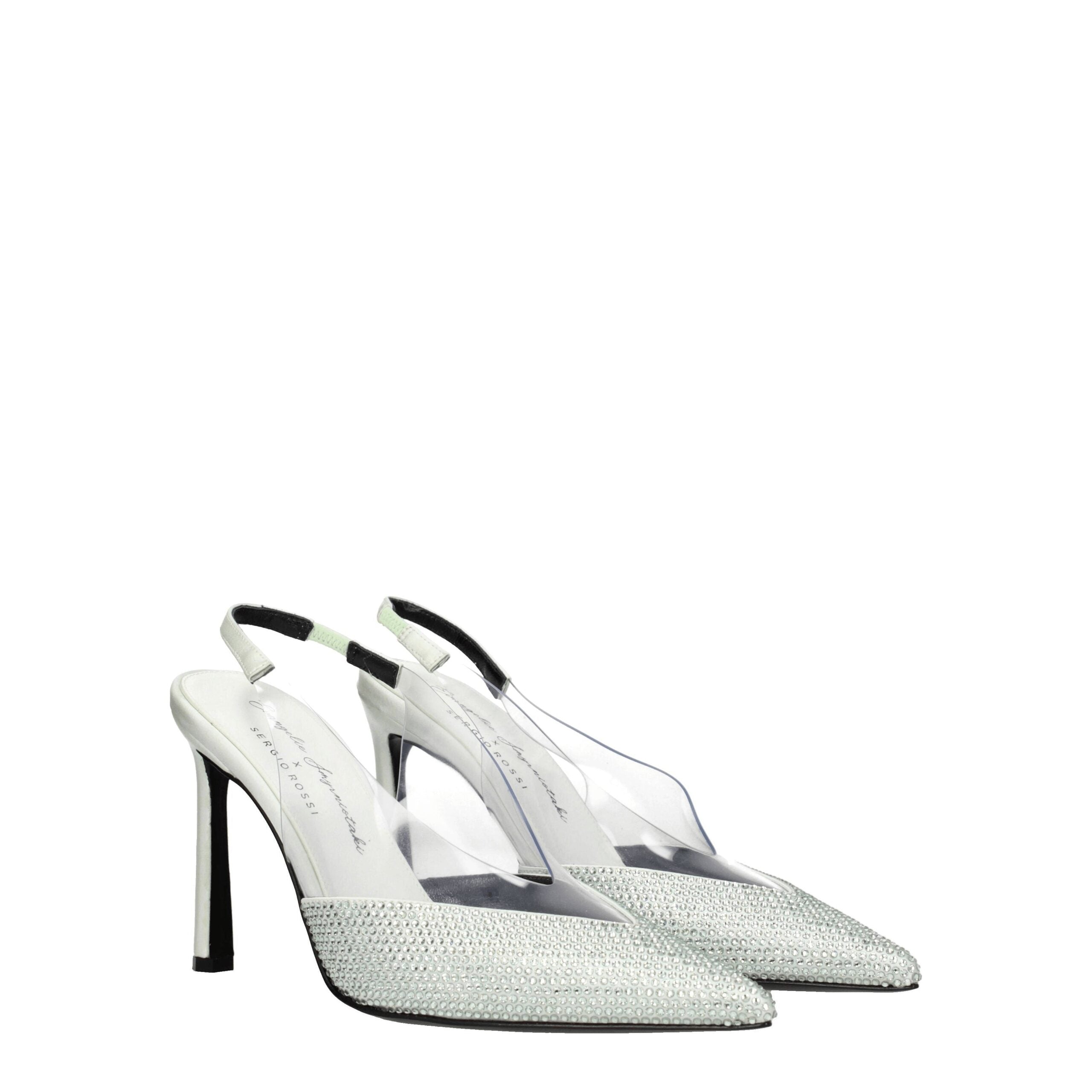 Sergio Rossi Green Satin Sandal