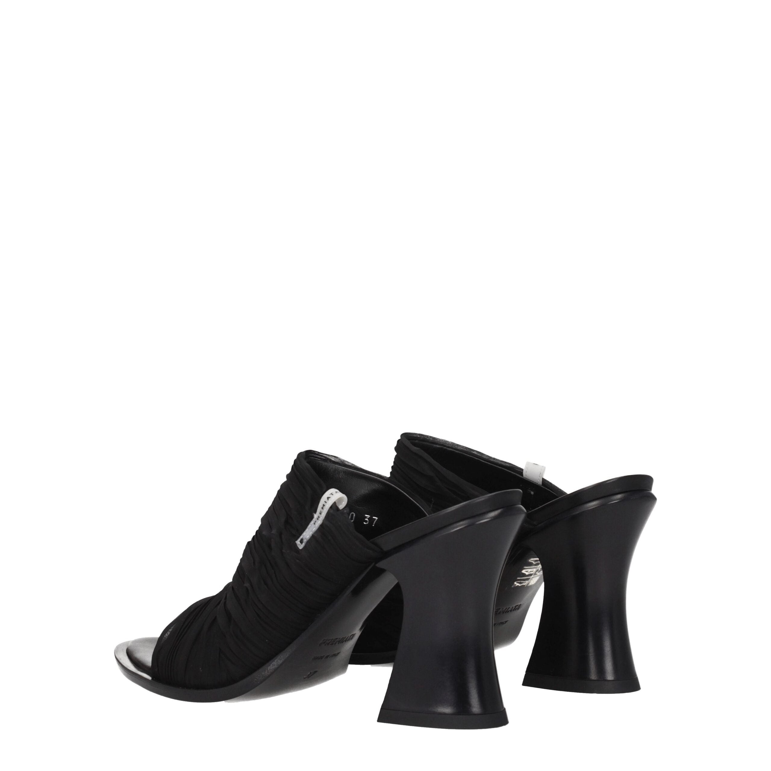 Premiata Black Fabric Sandal