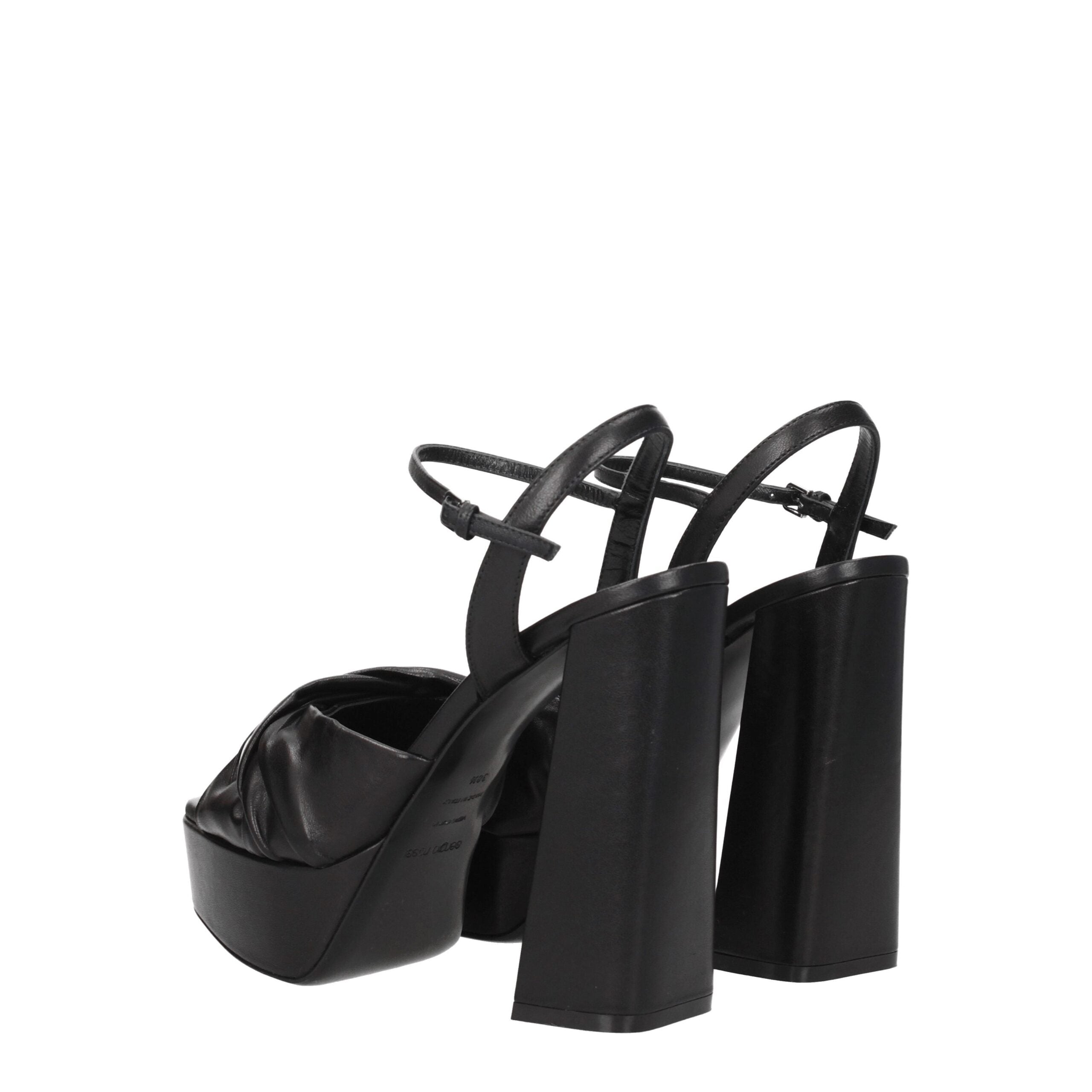 Sergio Rossi Black Leather Sandal