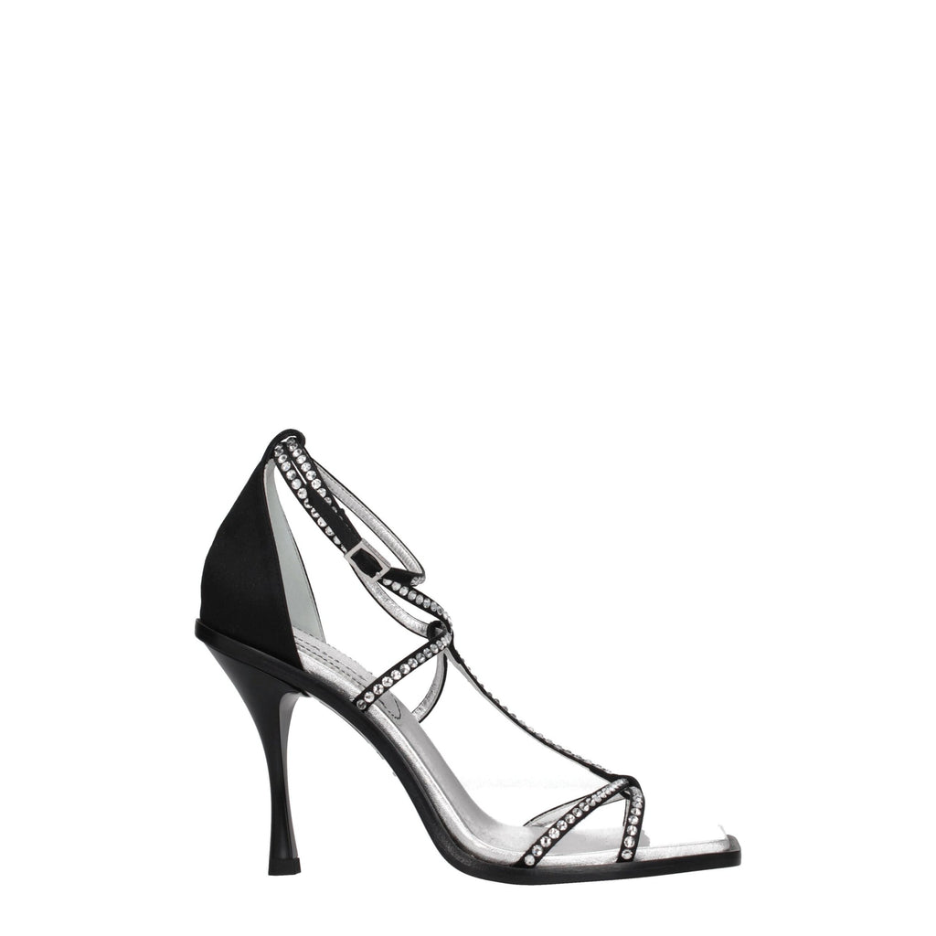 Dsquared² Black Satin Sandal