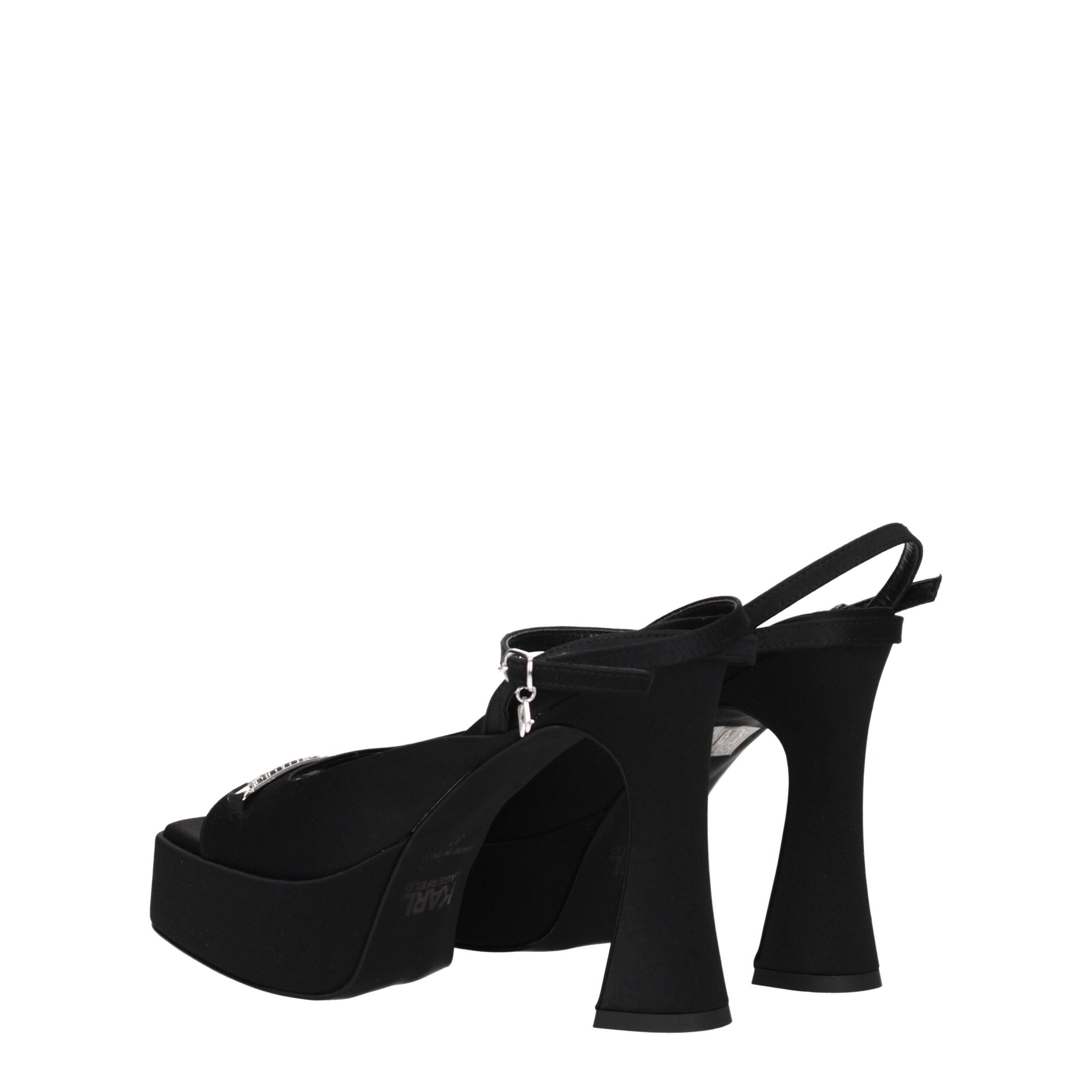 Karl Lagerfeld Black Fabric Sandal