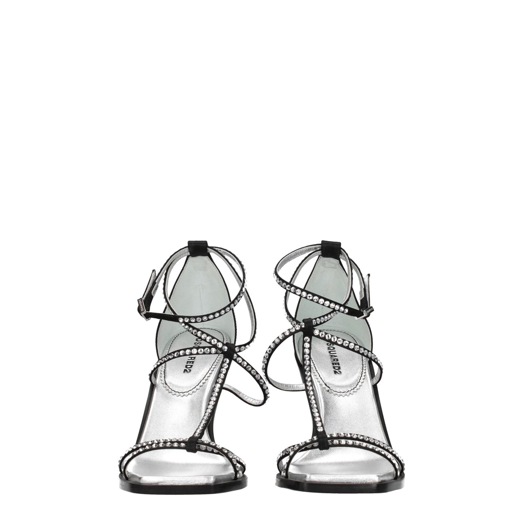 Dsquared² Black Satin Sandal