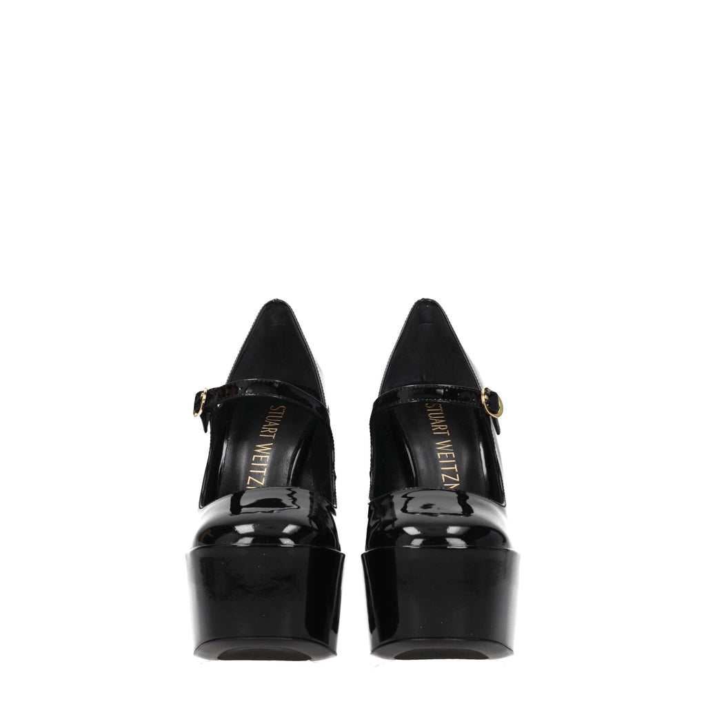 Stuart Weitzman Black Leather Sandal