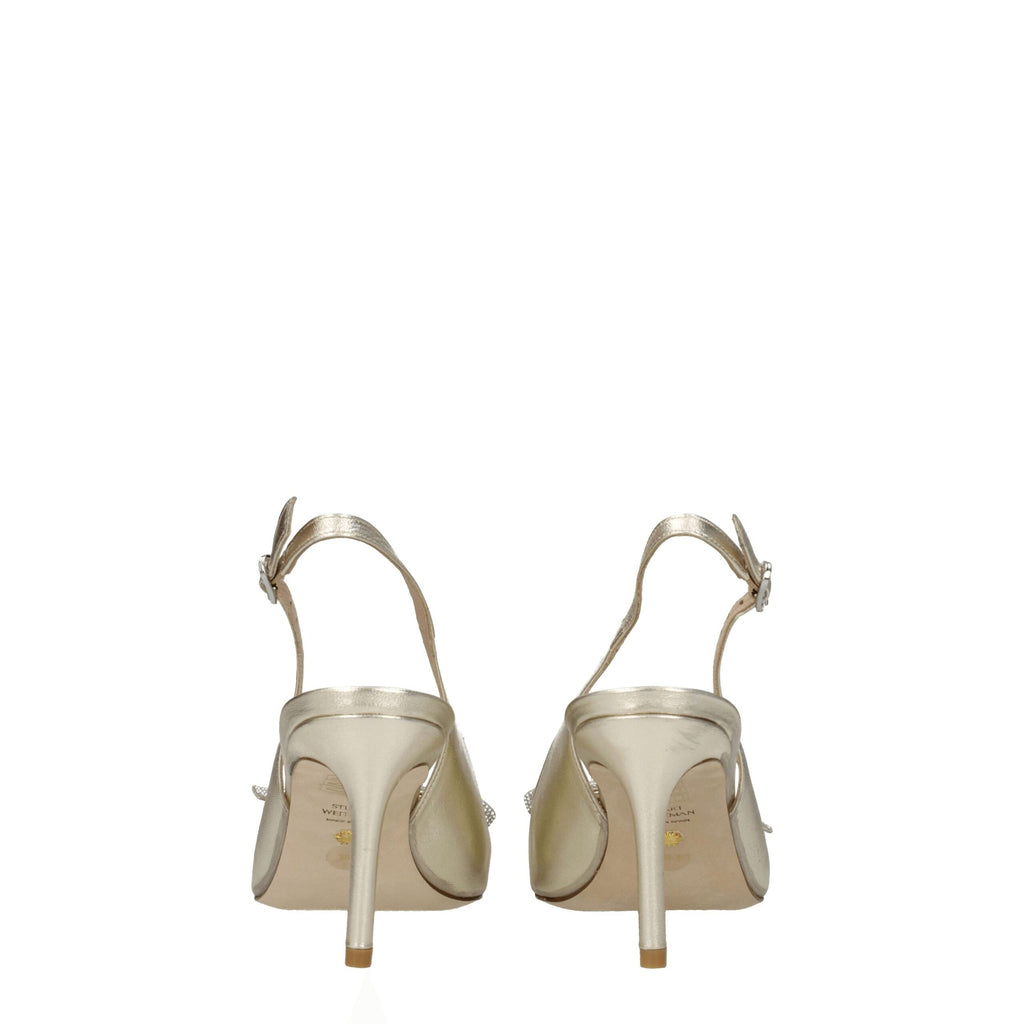 Stuart Weitzman Gold Leather Sandal