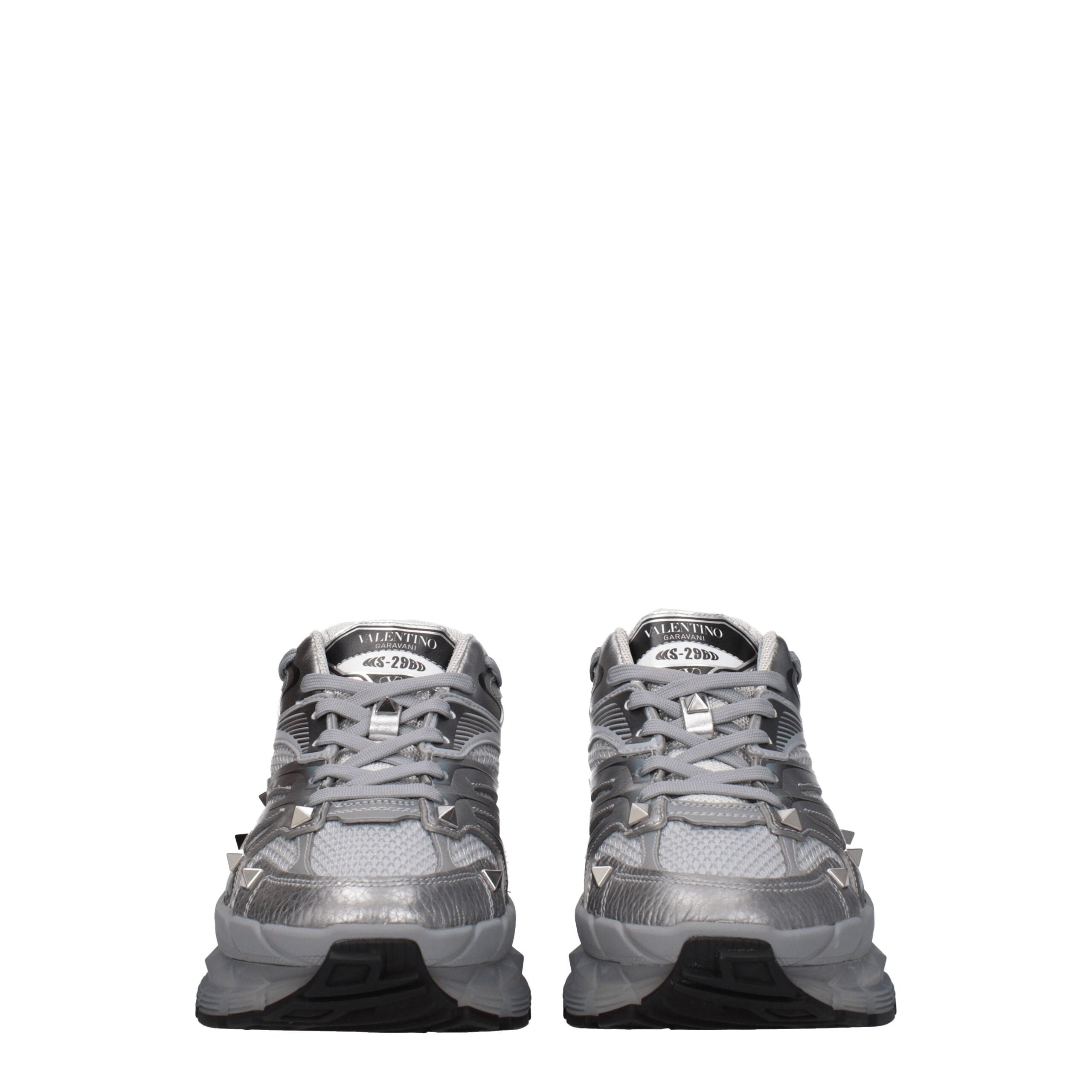 Valentino Garavani Gray Fabric Athletic Sneakers