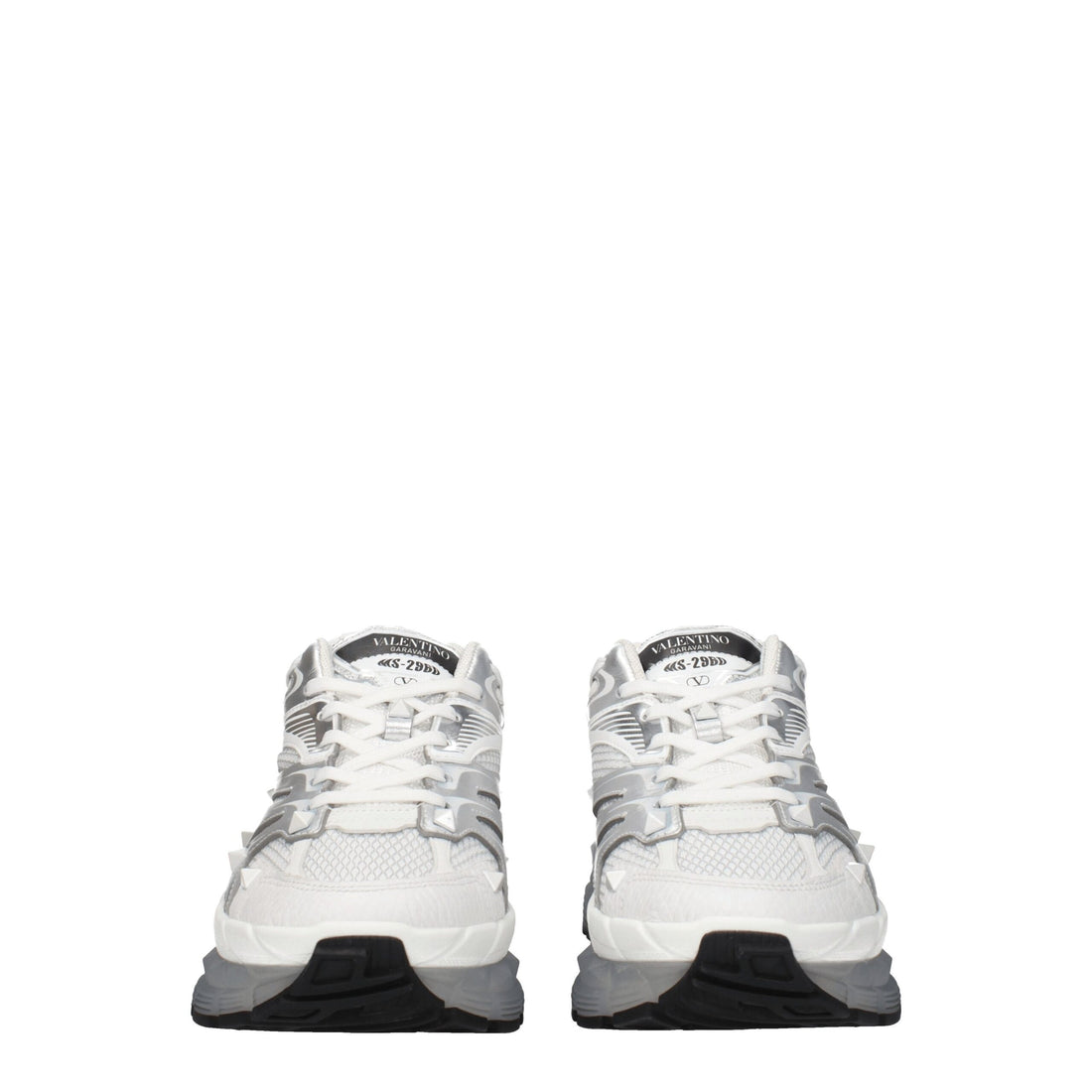 Valentino Garavani White Fabric Athletic Sneakers