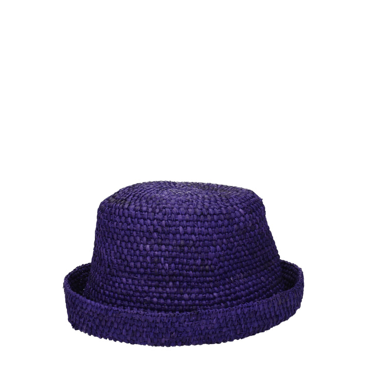 Jacquemus Purple Raffia Hat