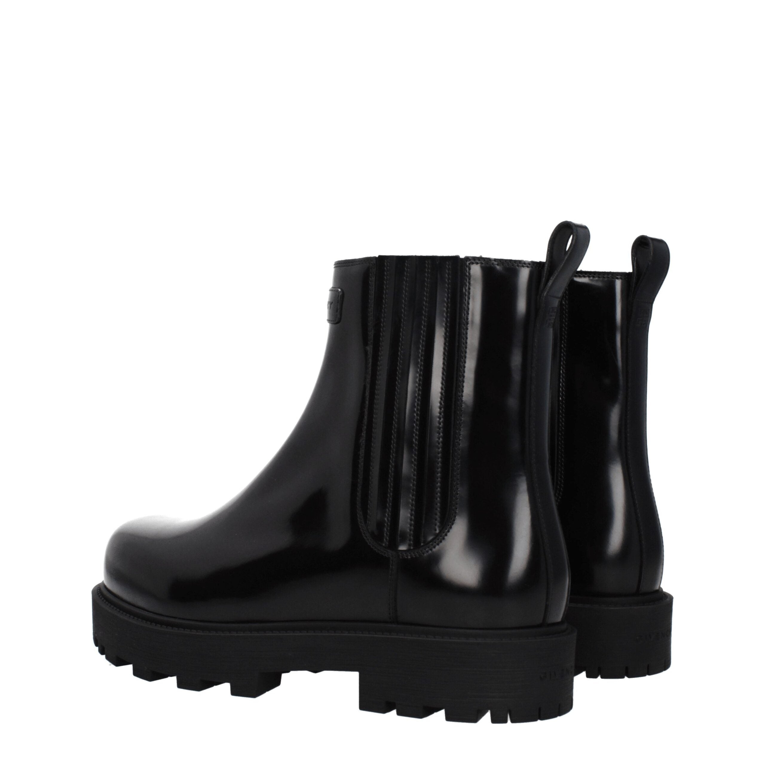 Givenchy Black Leather Ankle