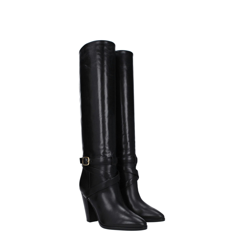 Celine Black Leather Boot