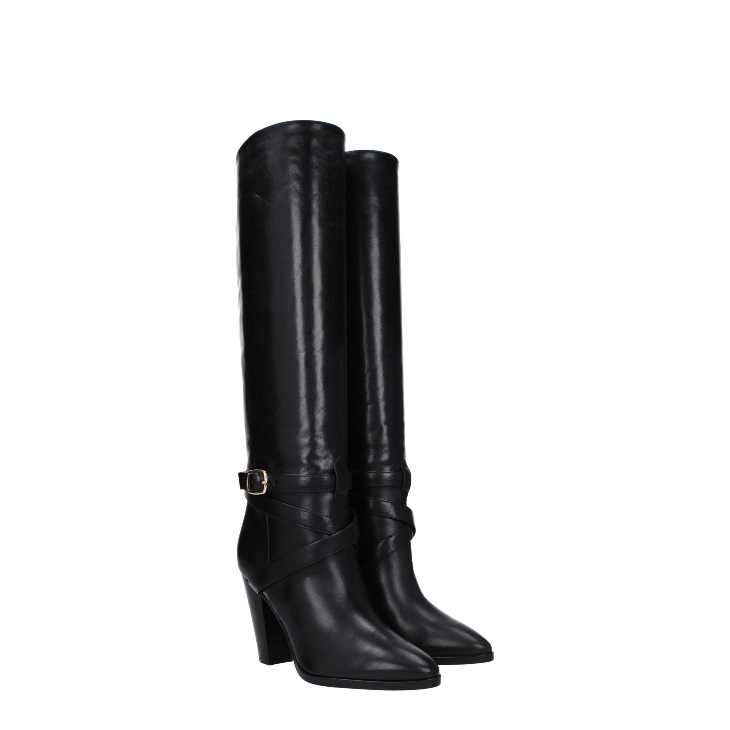 Celine Black Leather Boot