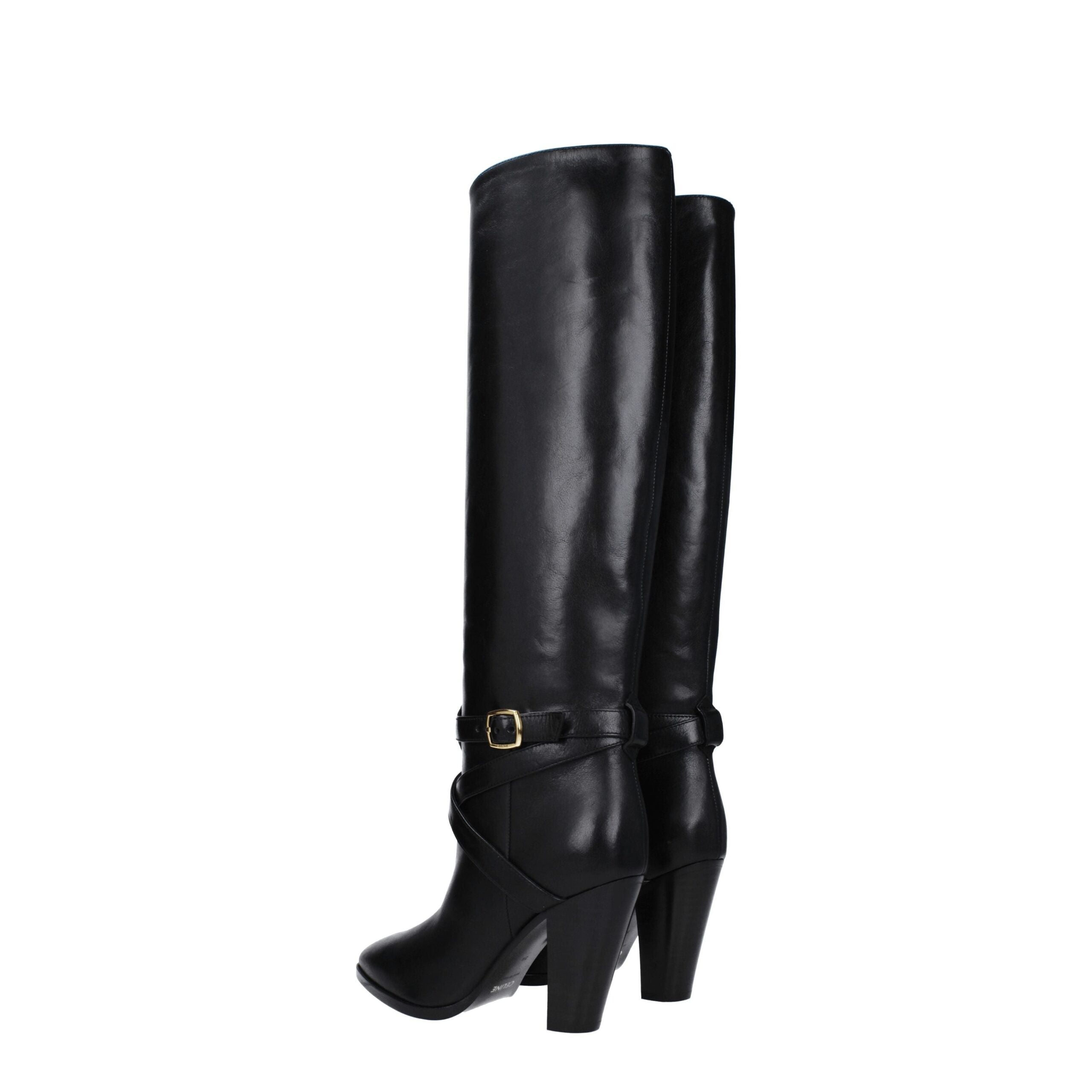 Celine Black Leather Boot