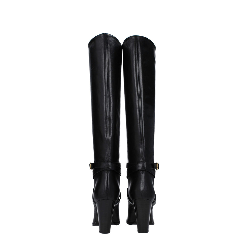 Celine Black Leather Boot