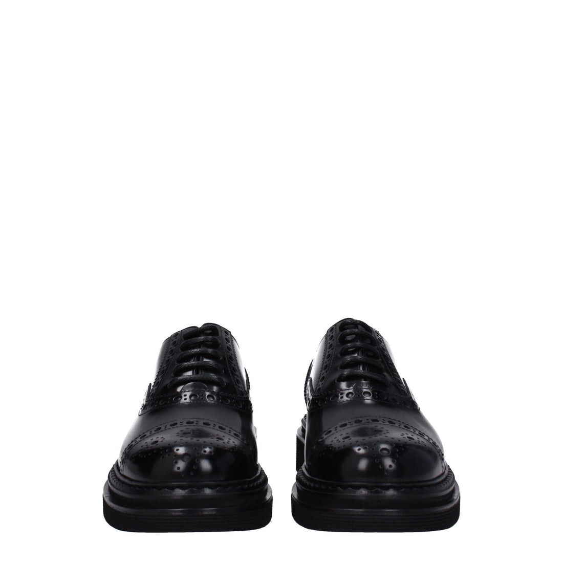 Dolce & Gabbana Black Leather Oxfords And Derbies