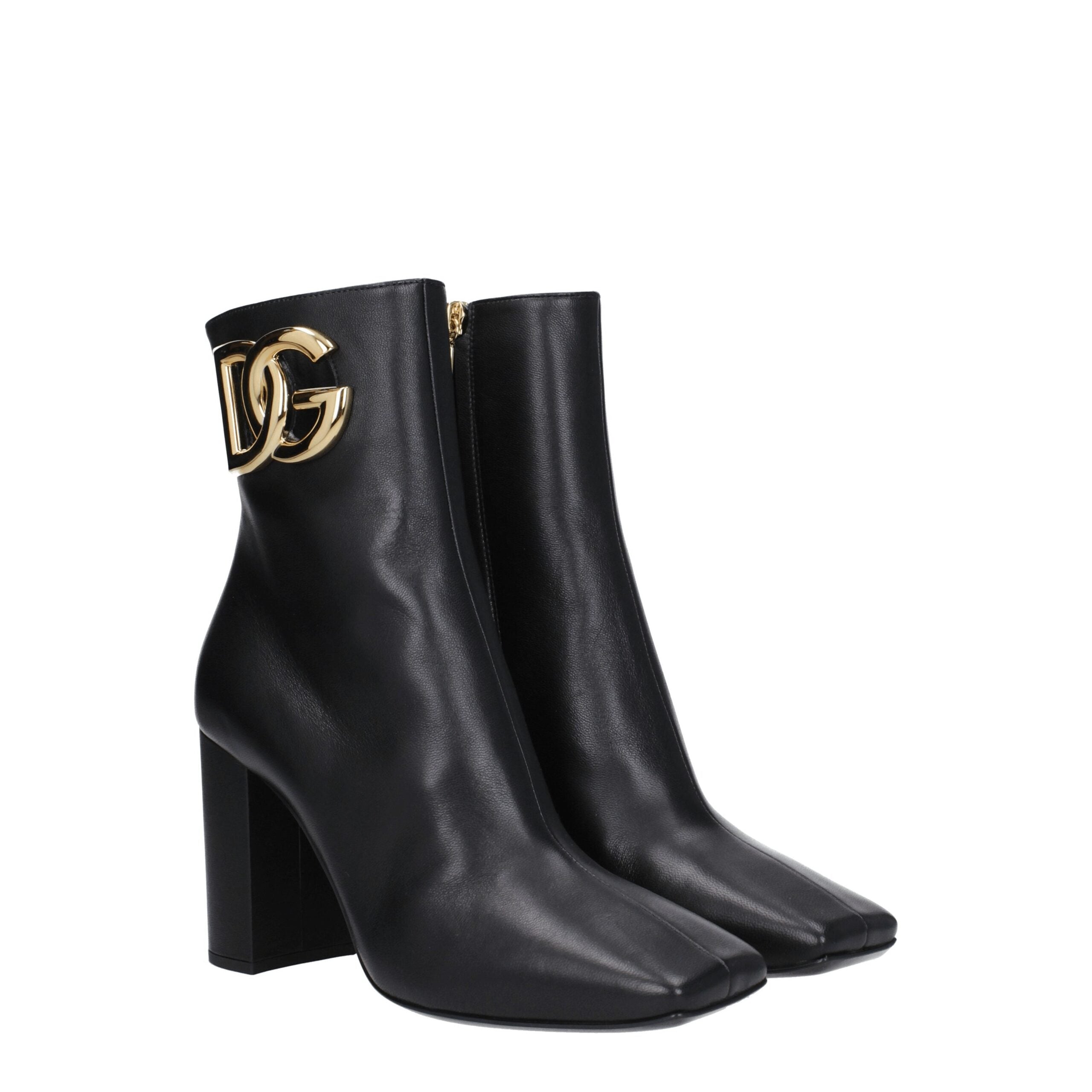 Dolce & Gabbana Black Leather Ankle