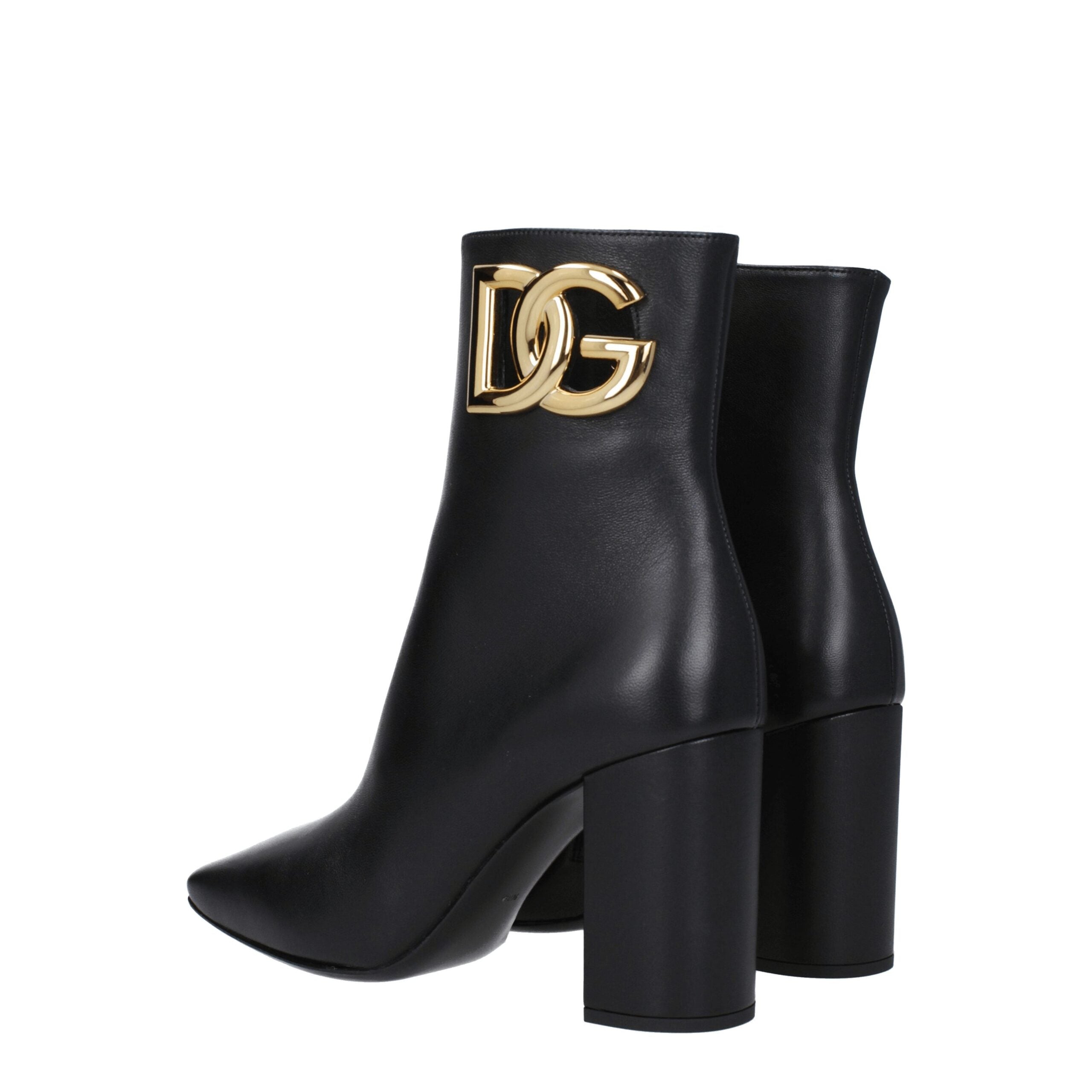 Dolce & Gabbana Black Leather Ankle