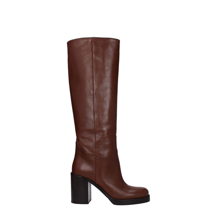 Prada Brown Leather Boots