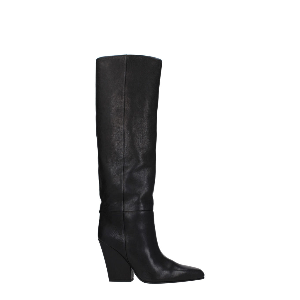Paris Texas Black Leather Boot