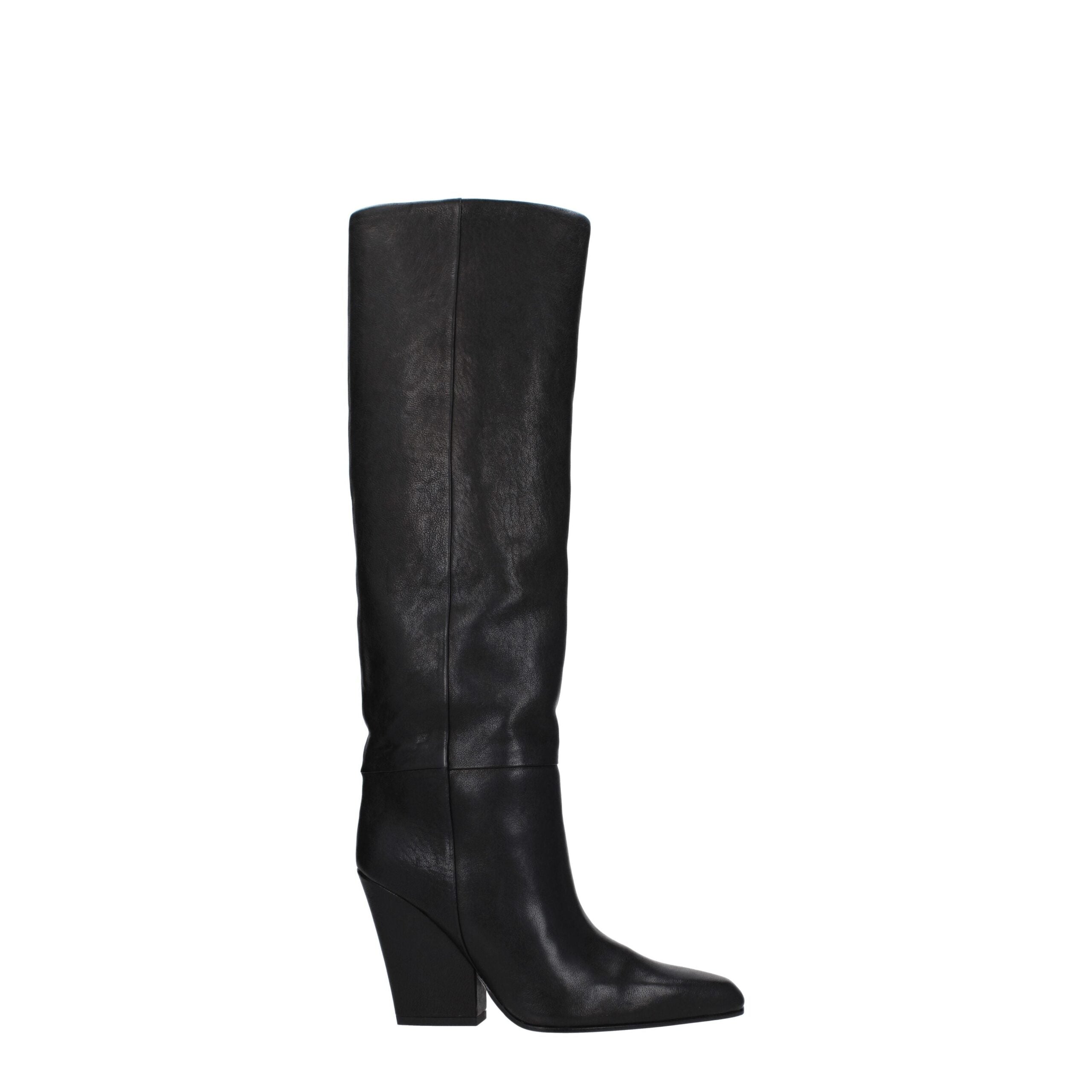 Paris Texas Black Leather Boot