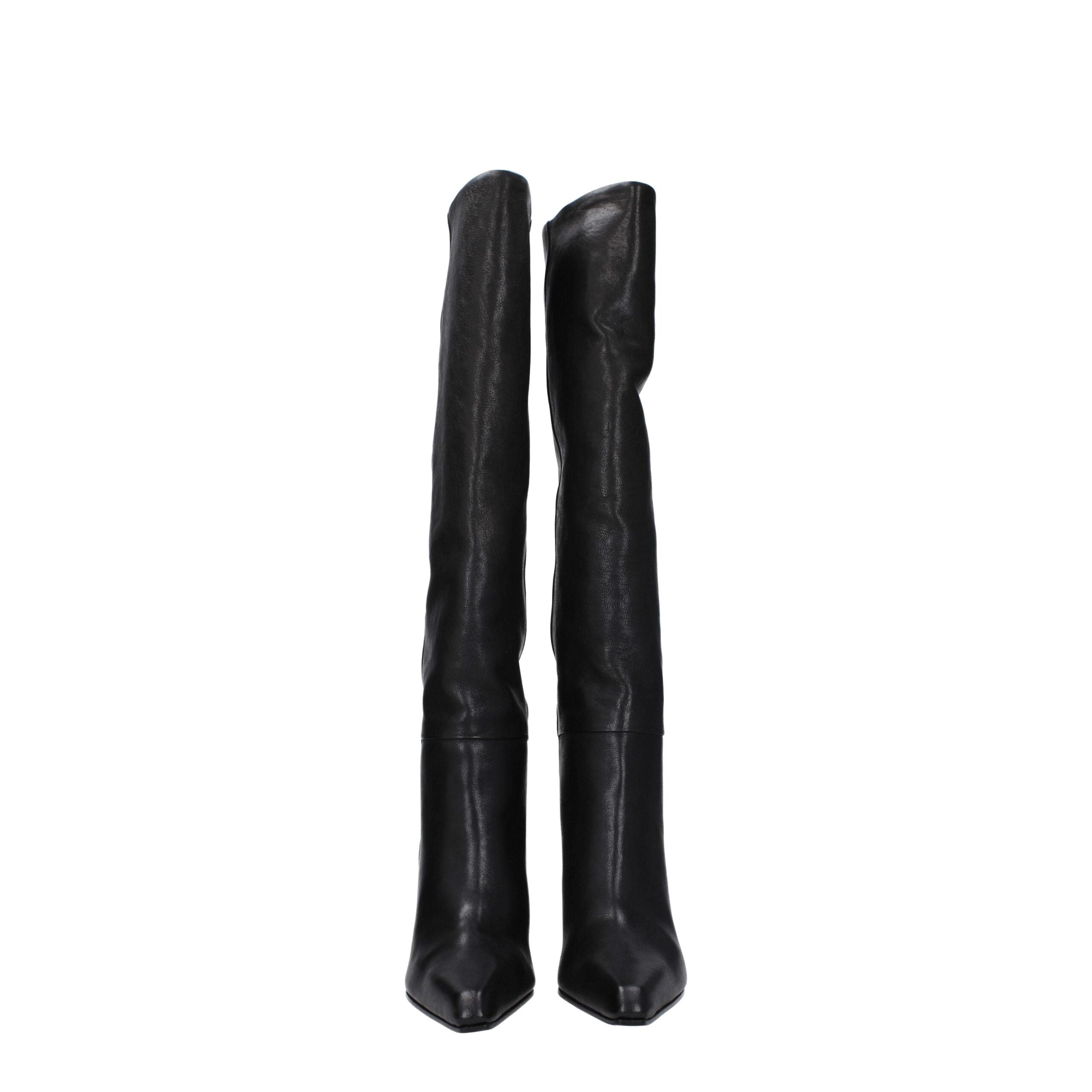 Paris Texas Black Leather Boot