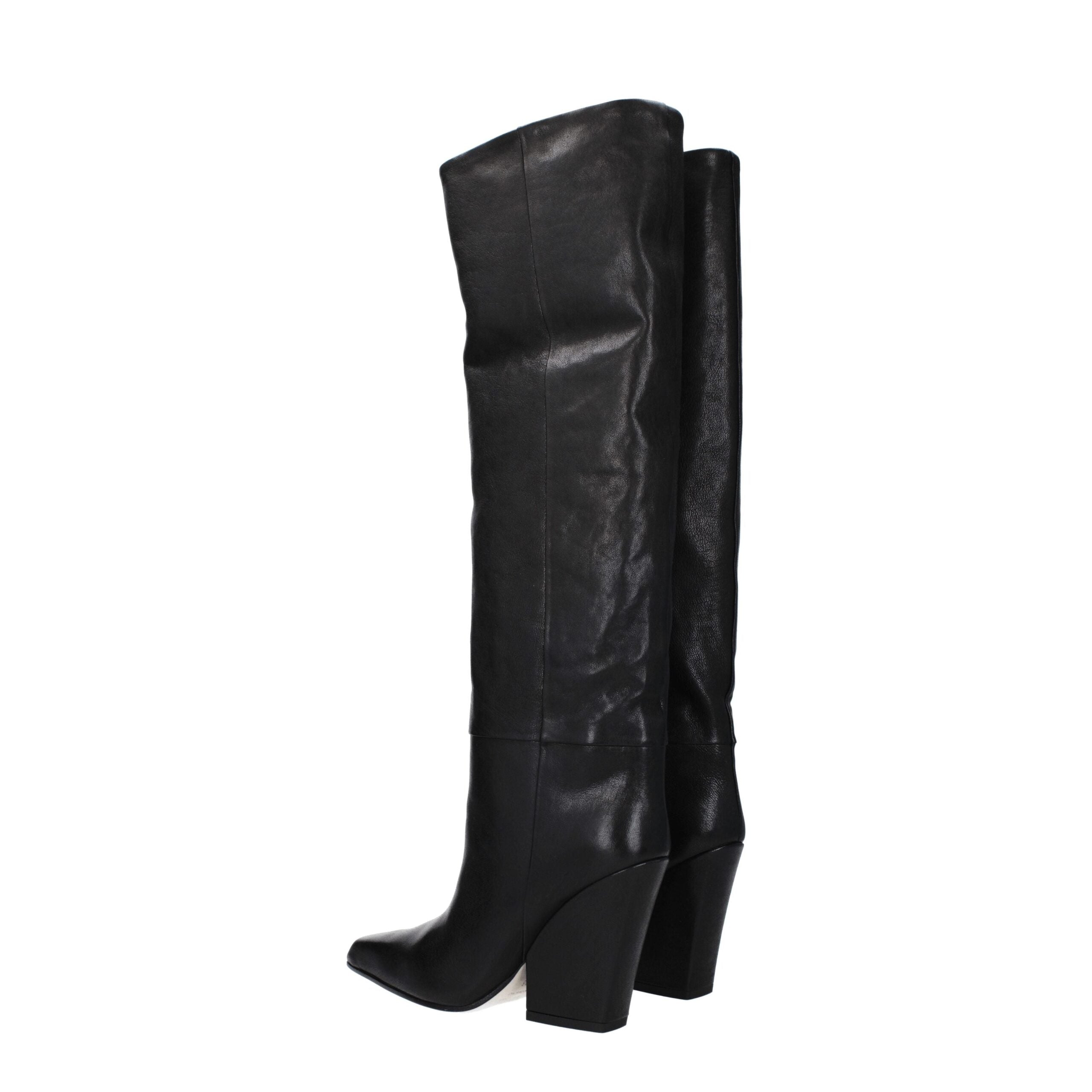 Paris Texas Black Leather Boot