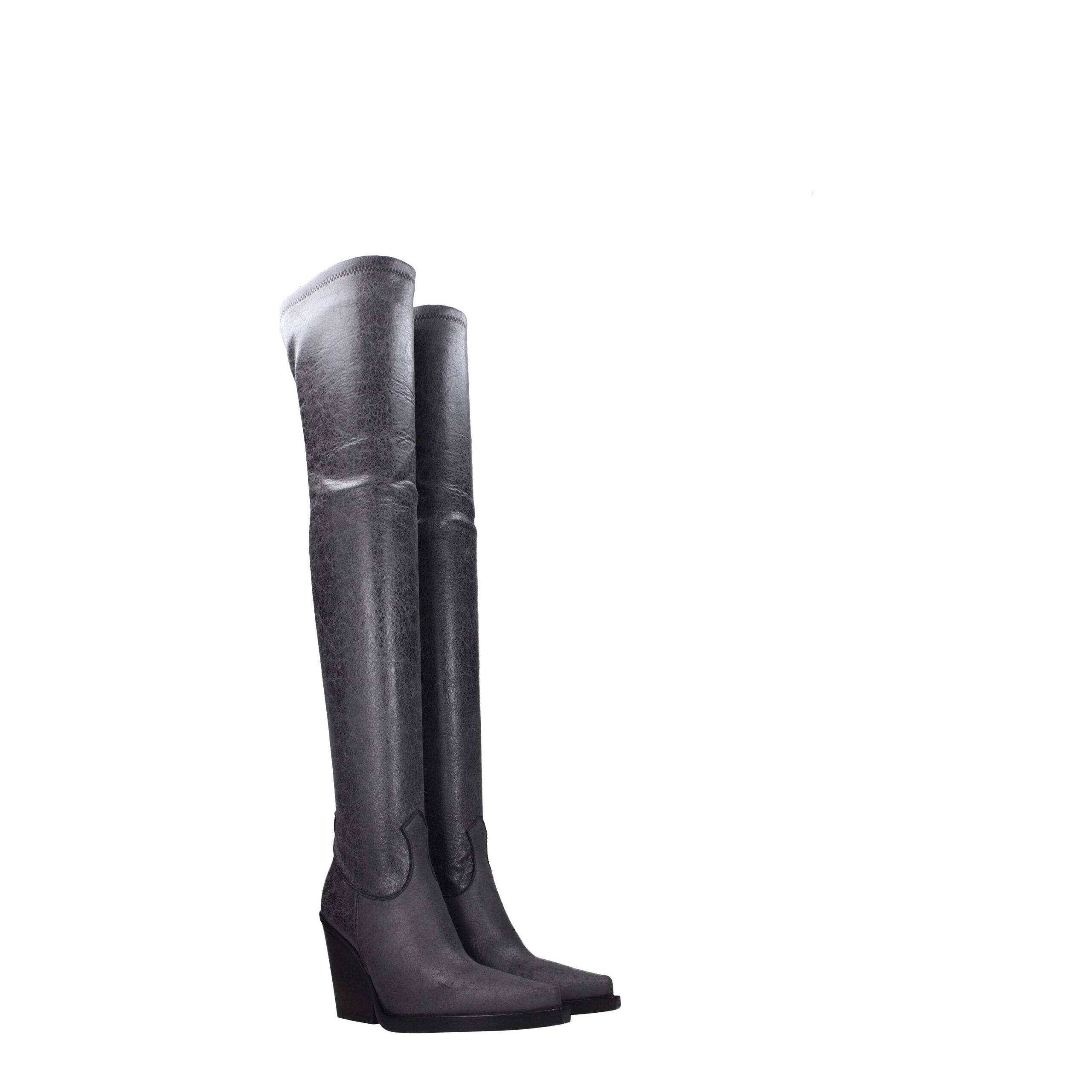 Paris Texas Black Leather Boot