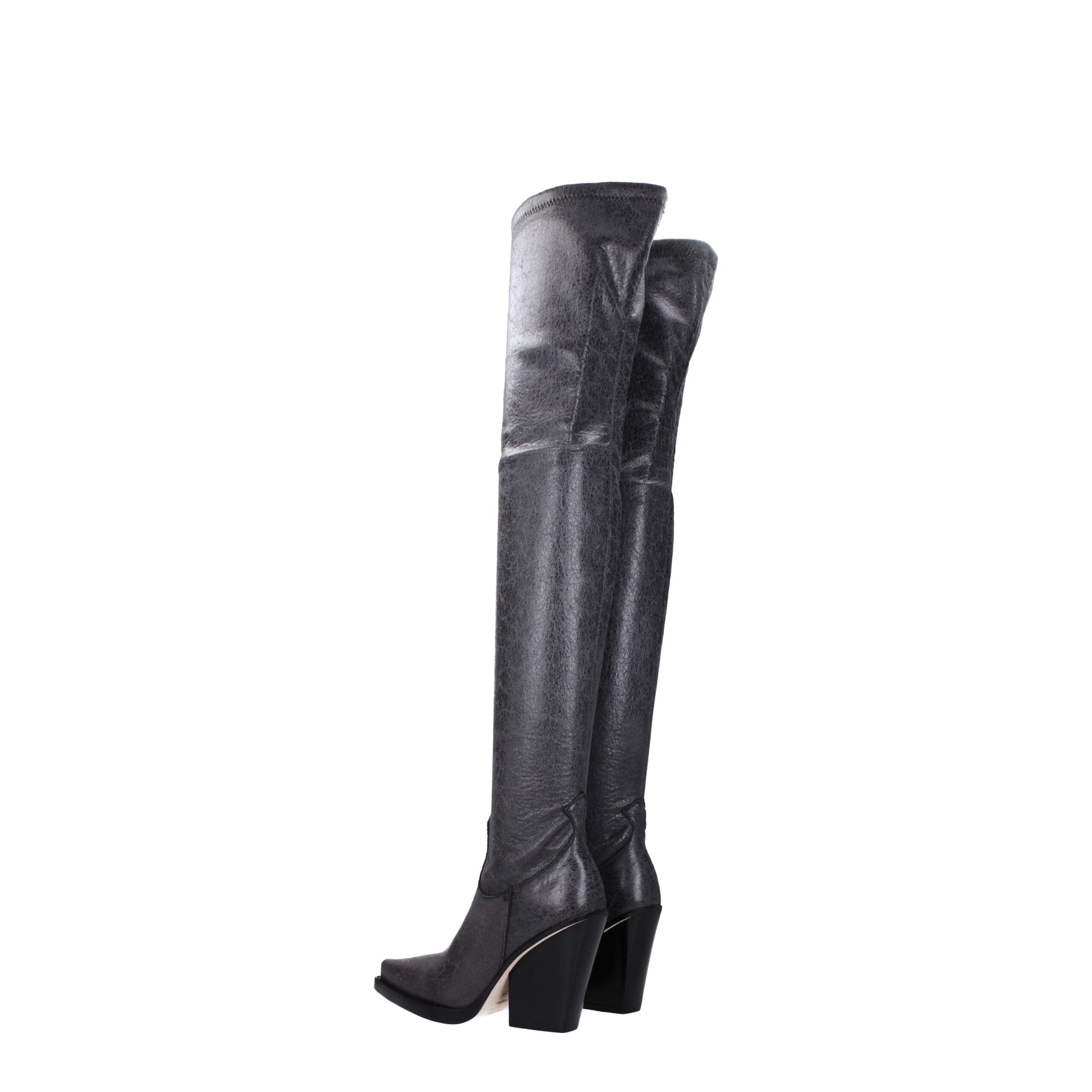 Paris Texas Black Leather Boot