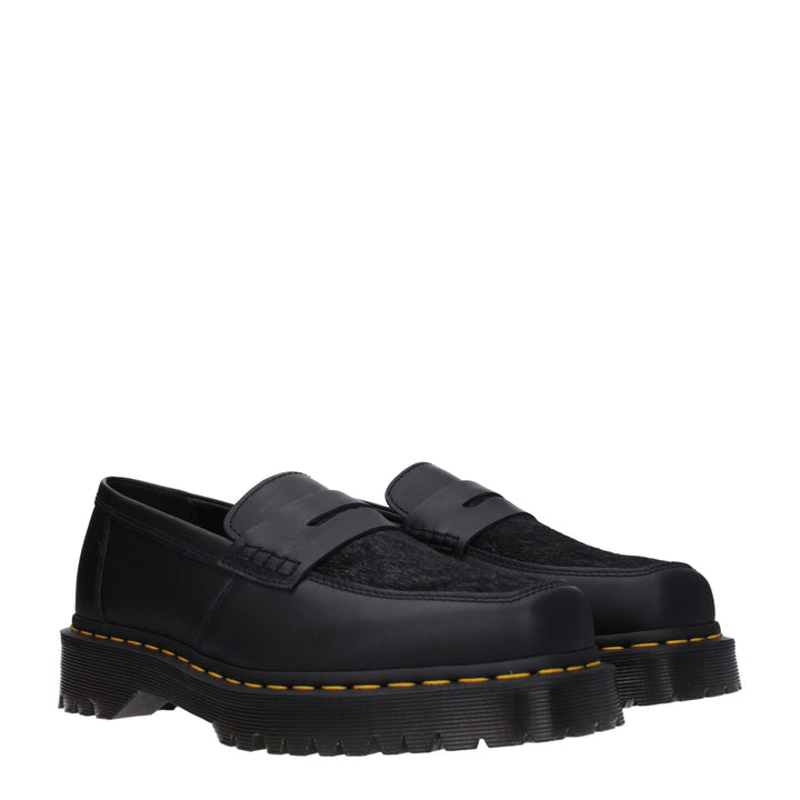 Dr. Martens Black Leather Slip-On Loafers