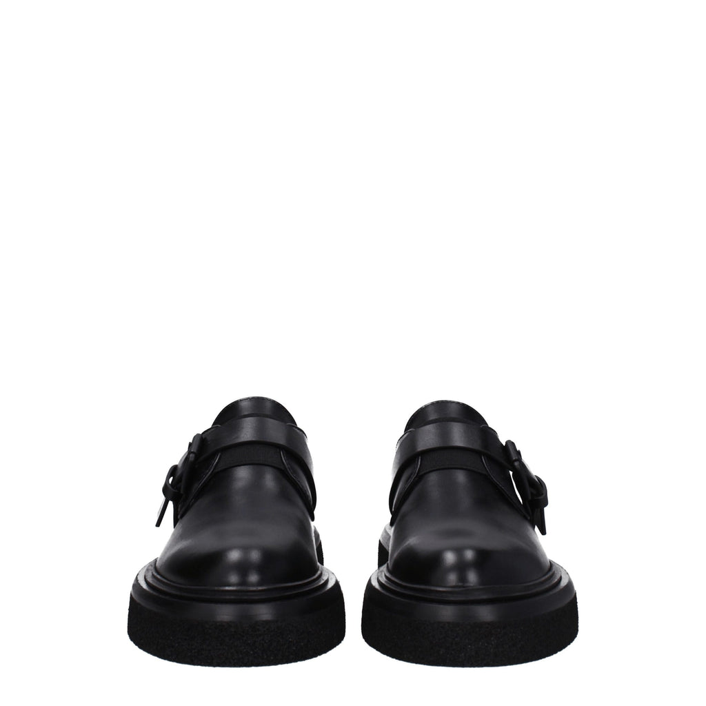 Max Mara Black Leather Oxfords And Derby
