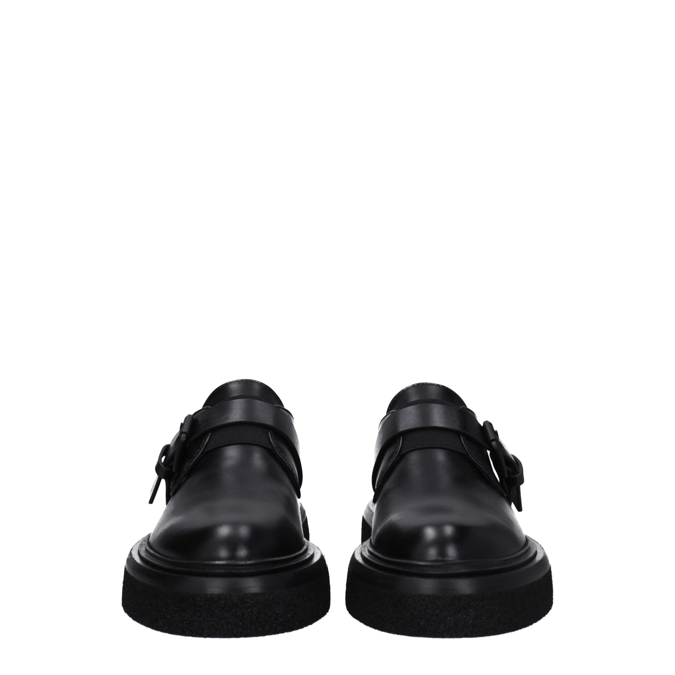 Max Mara Black Leather Oxfords And Derby