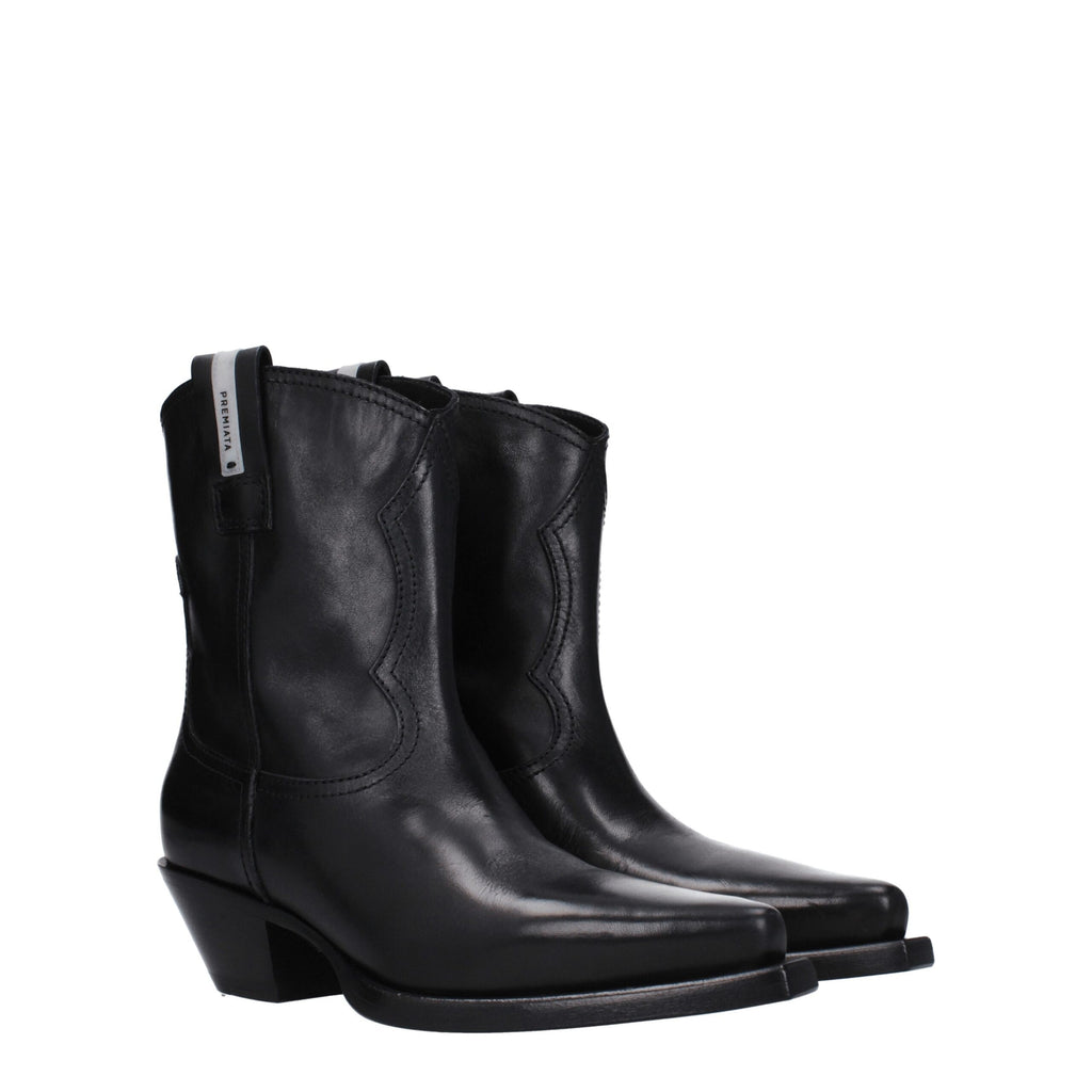 Premiata Black Leather Ankle