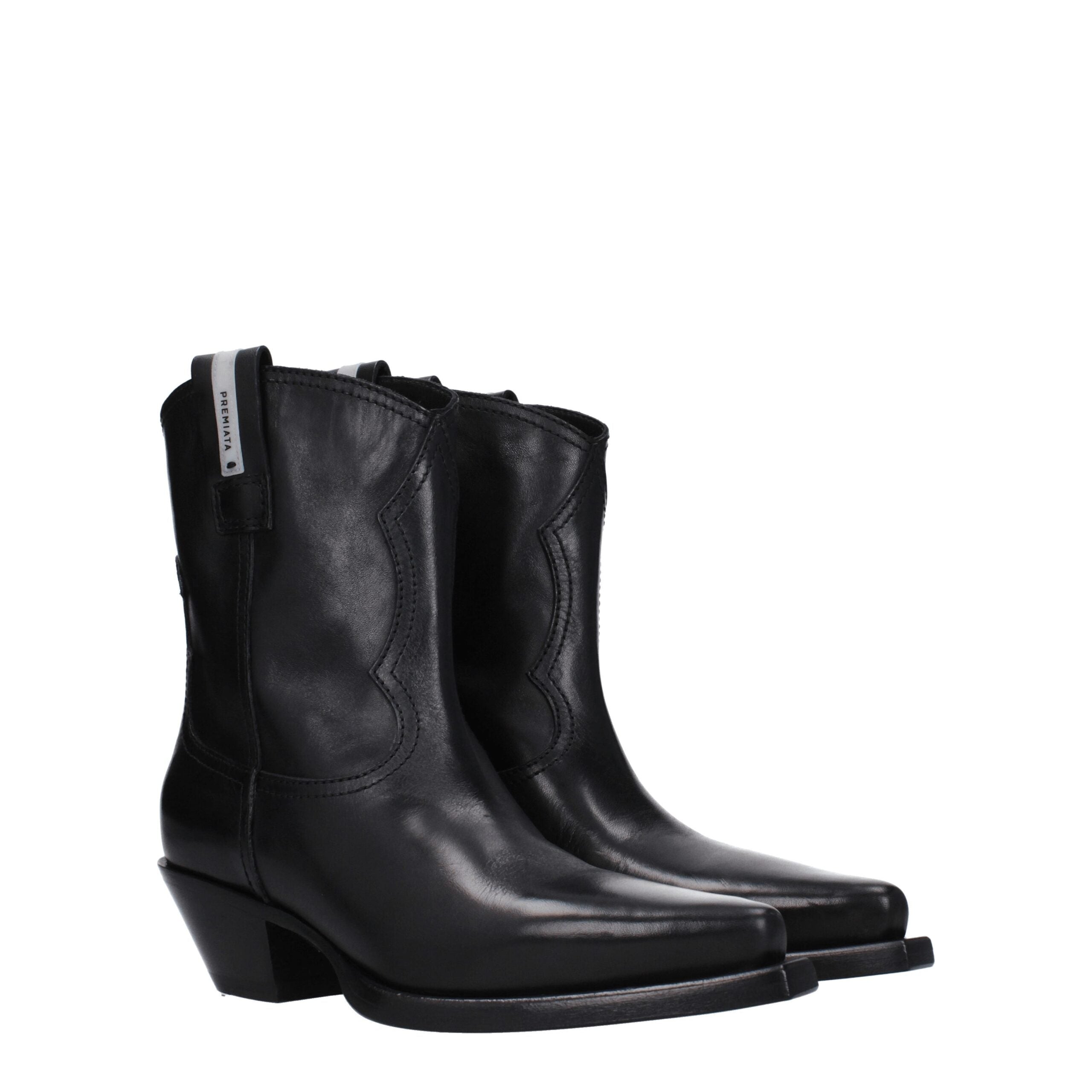 Premiata Black Leather Ankle