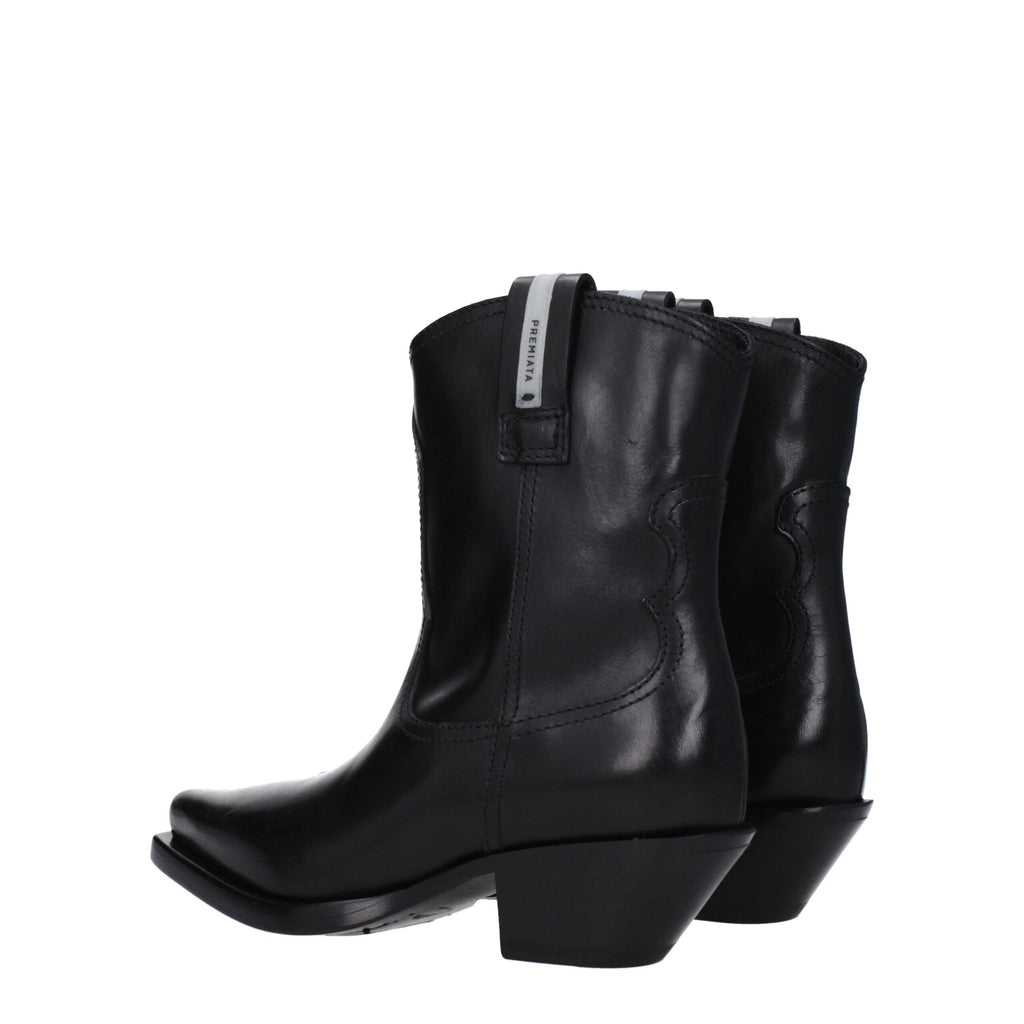 Premiata Black Leather Ankle