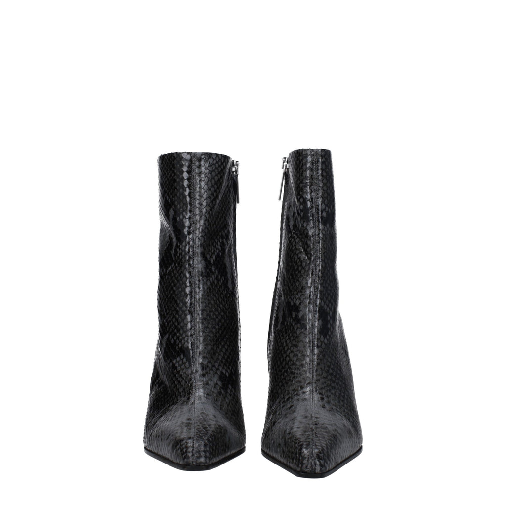 Paris Texas Gray Leather Ankle