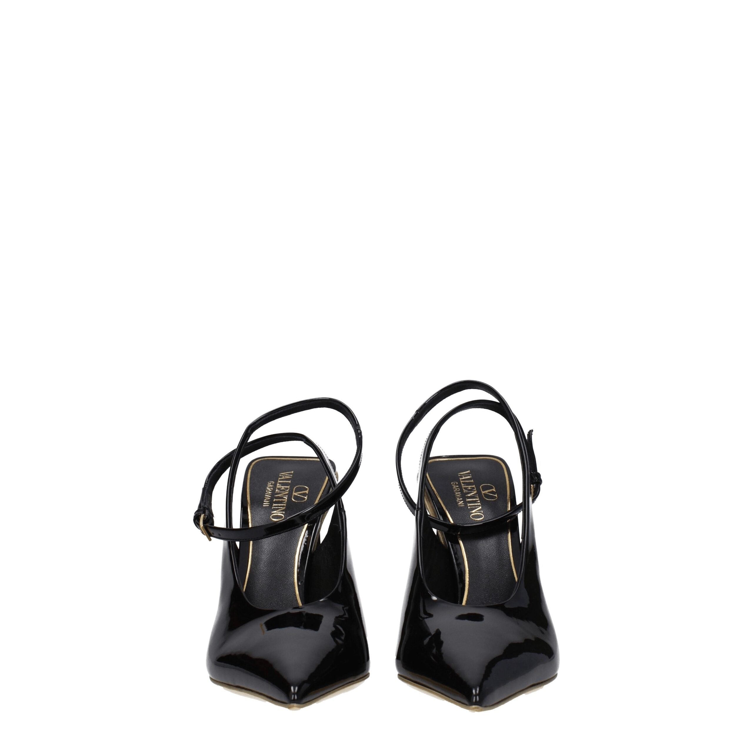 Valentino Garavani Black Leather Sandal